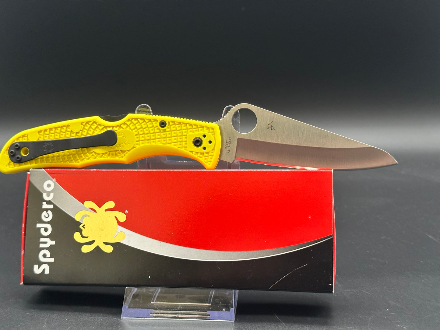 Spyderco Pacific Salt 2 Lockback Knife Yellow FRN