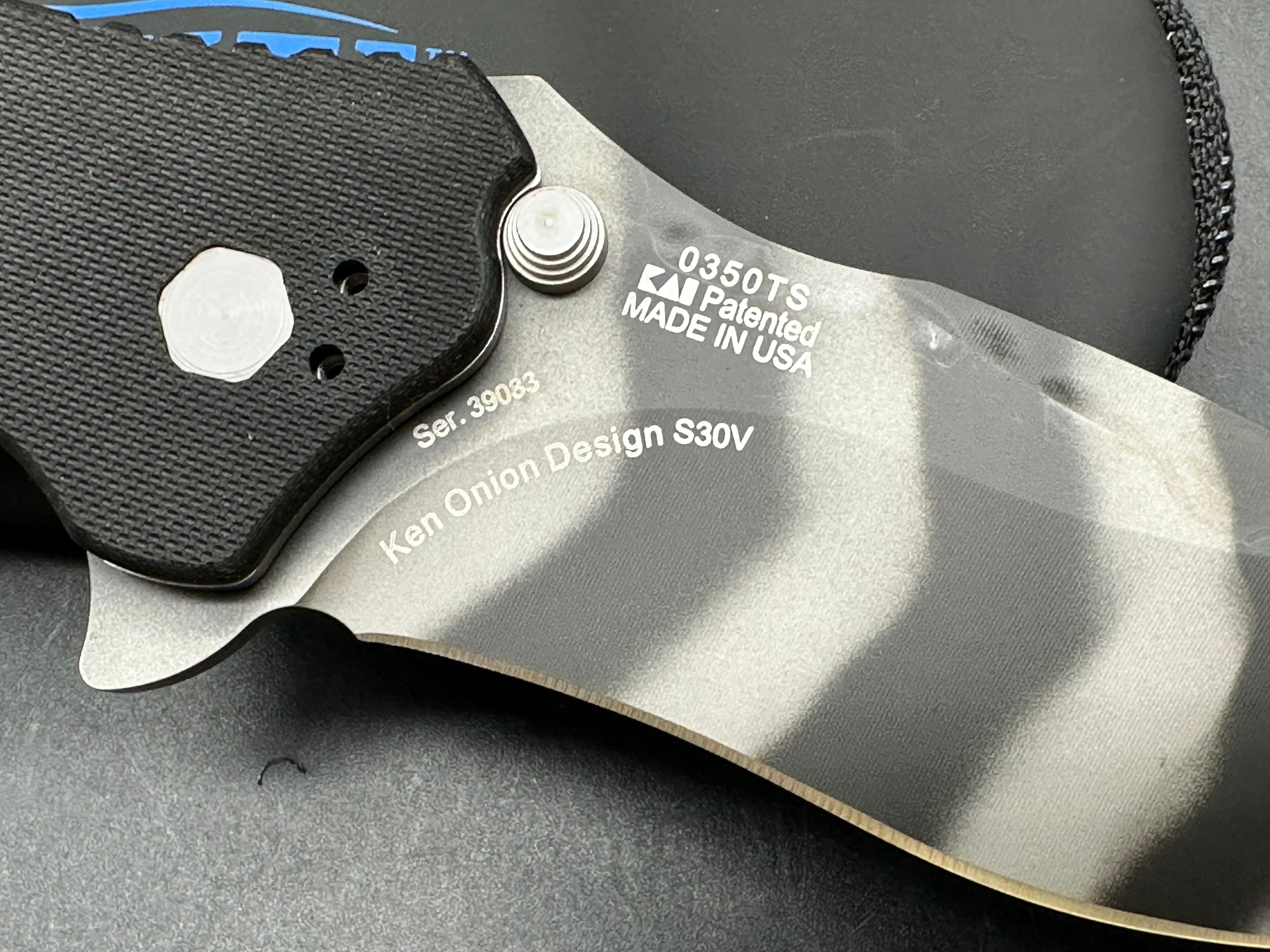 Zero Tolerance 0350TS Black G-10 Handle, CPM-S30V Tiger Stripe (3.25” DP) Blade