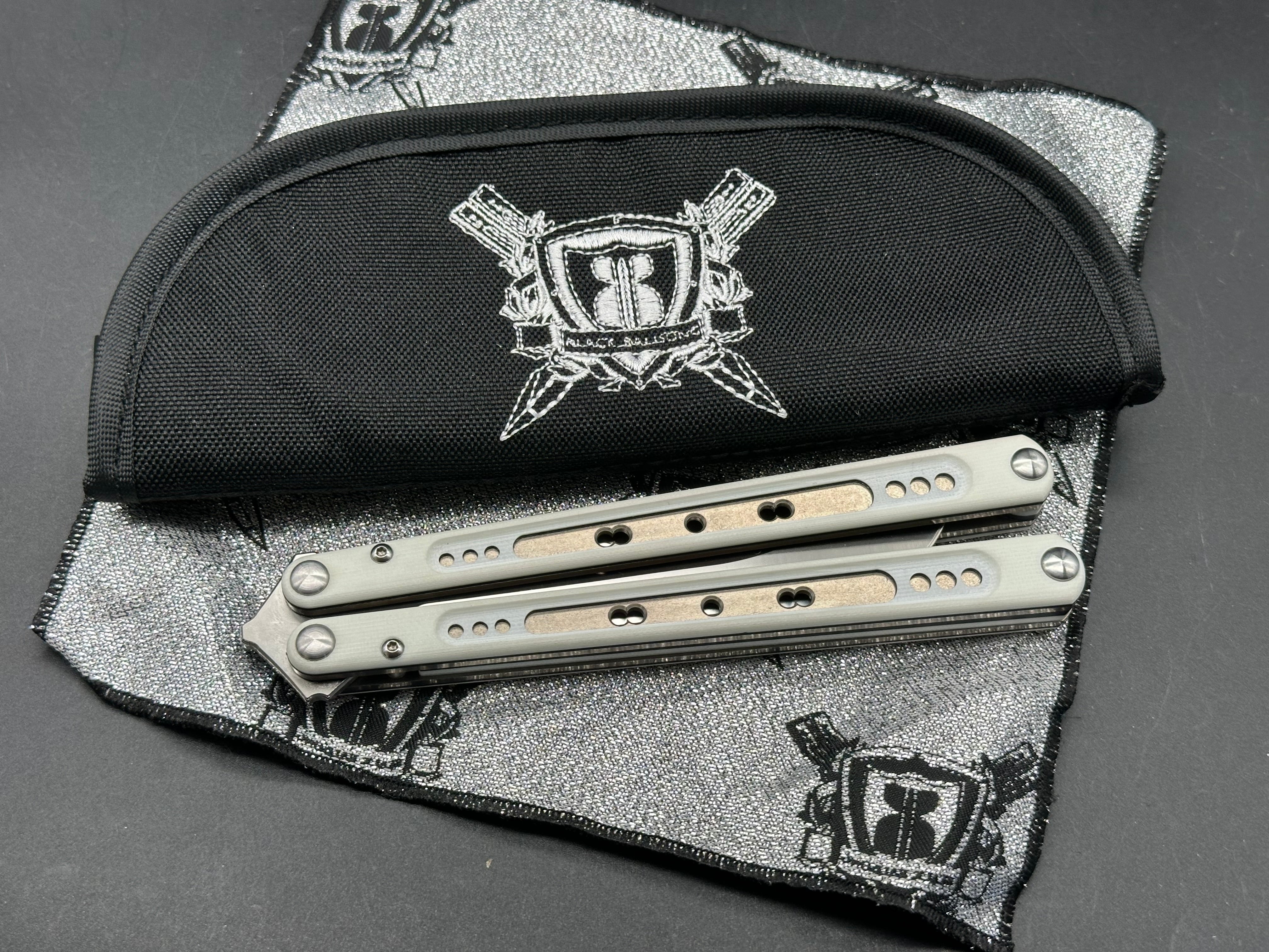 Black Balisong - Rebola 1st Edition (Serial #02)/White G-10 + Ti liner