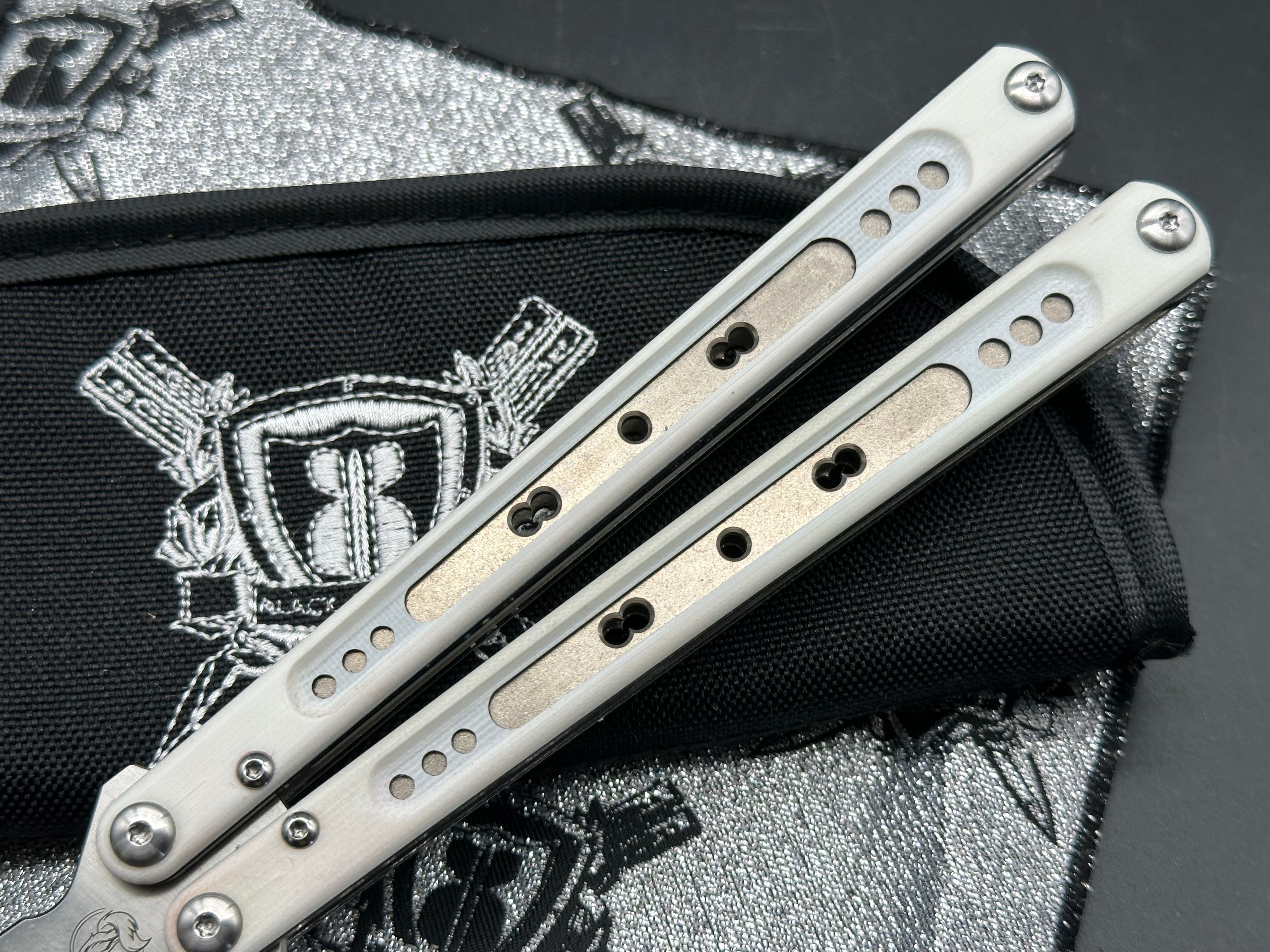 Black Balisong - Rebola 1st Edition (Serial #02)/White G-10 + Ti liner