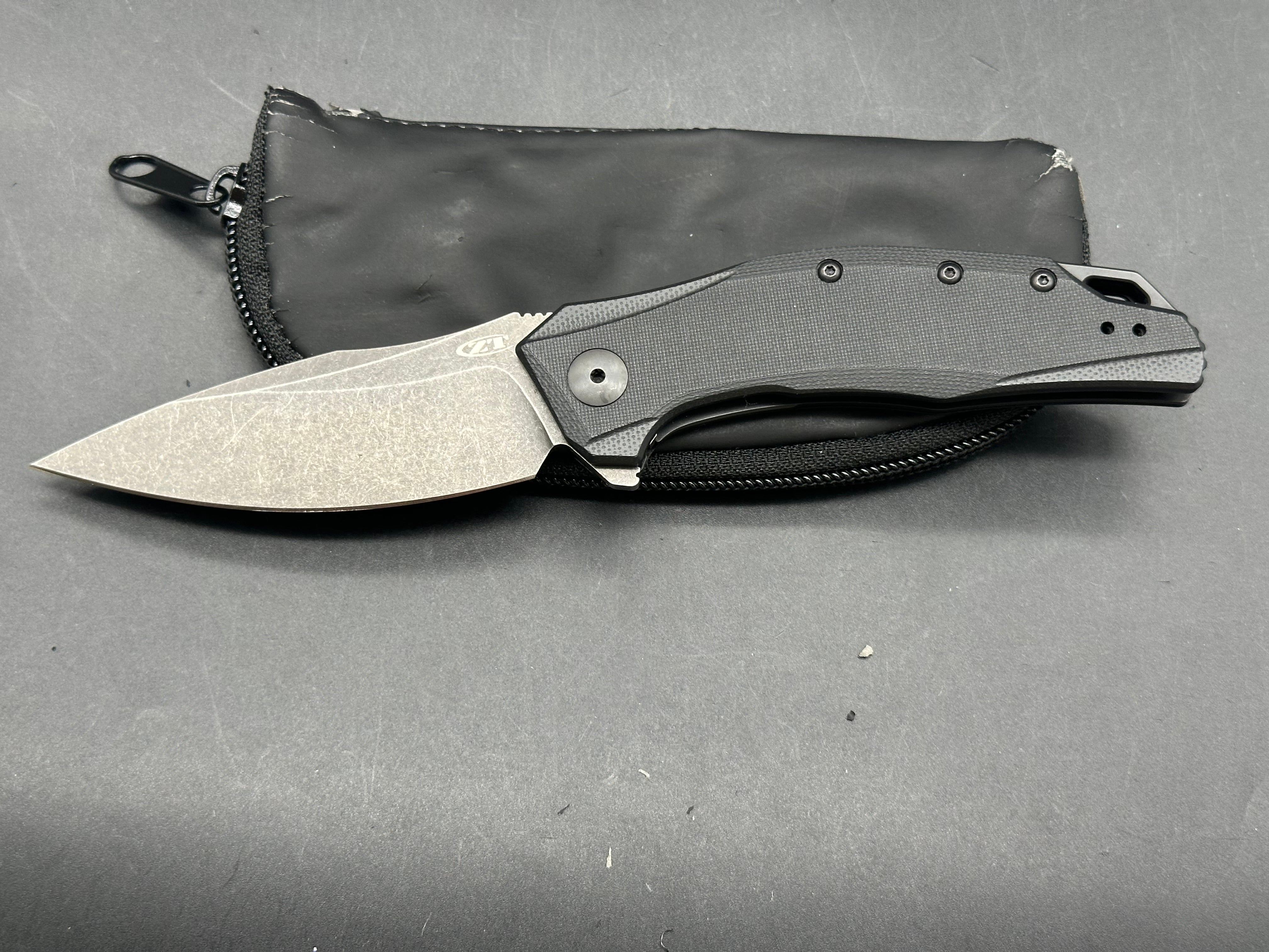 Zero Tolerance 0357BW Black G-10 Handle, CPM-20CV Black SW (3.25” DP) Blade