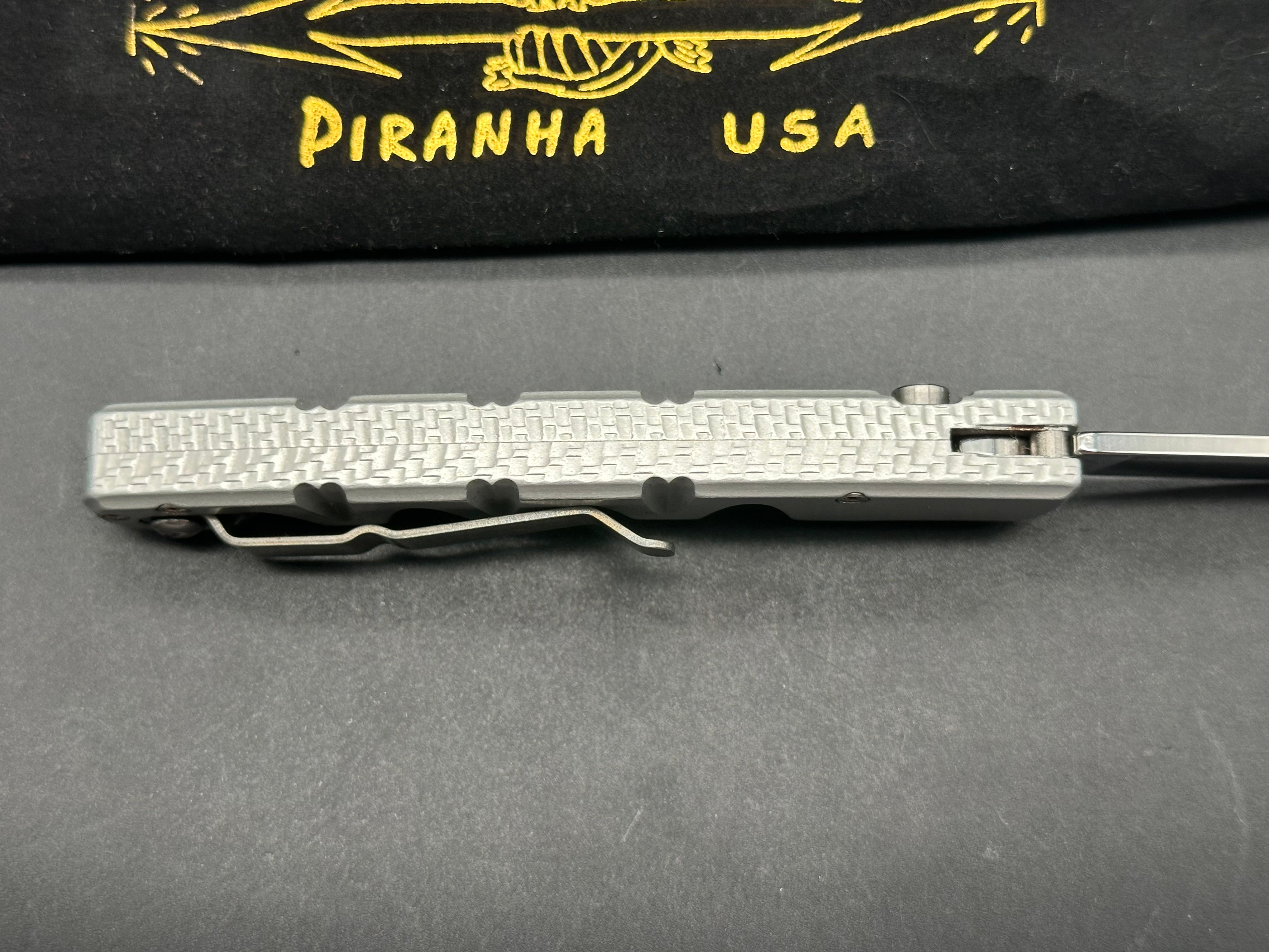 Piranha Virus Automatic Knife Silver (3.25" Mirror) - lightly used