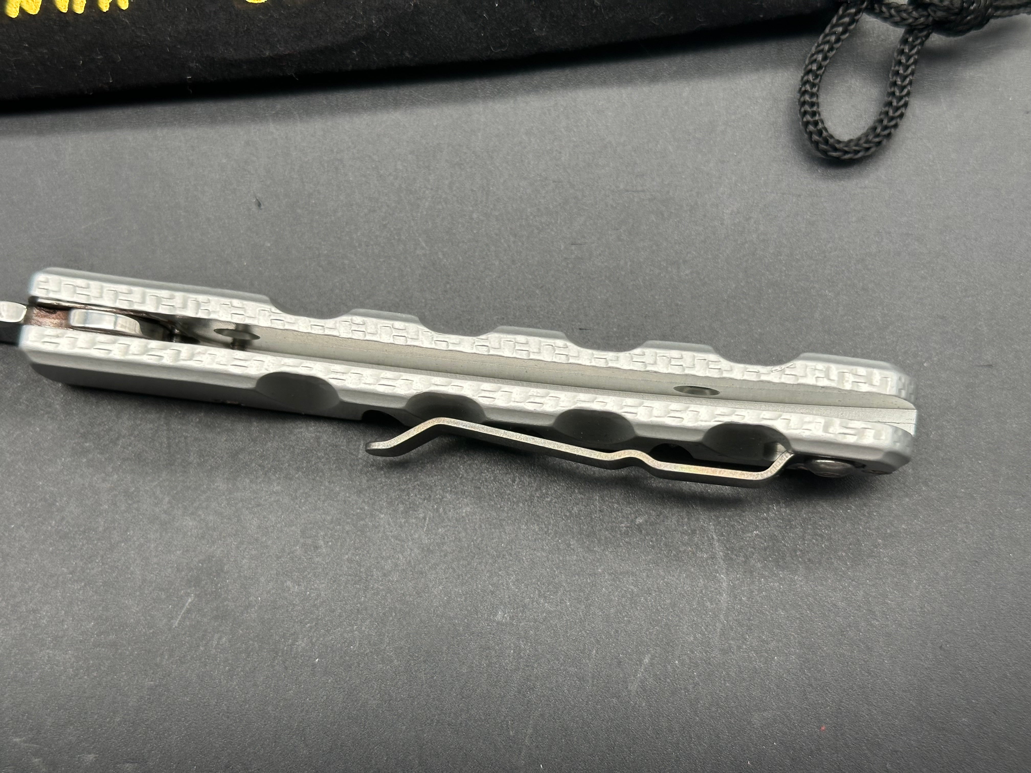 Piranha Virus Automatic Knife Silver (3.25" Mirror) - lightly used