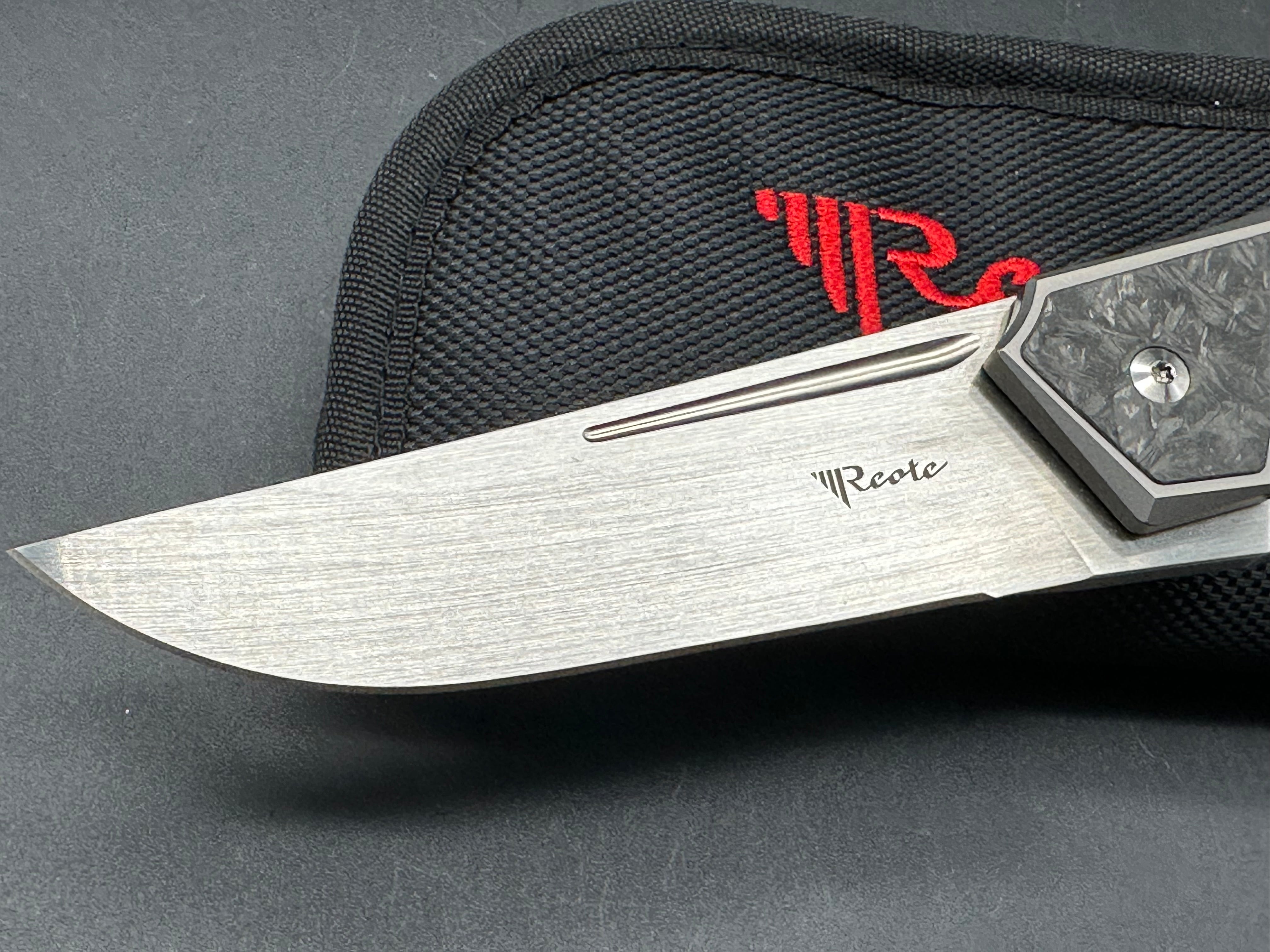 Reate Knives + Tashi Bharucha - The Future/Grey Ti Frame (Integral)+ Carbon Fiber Inlays