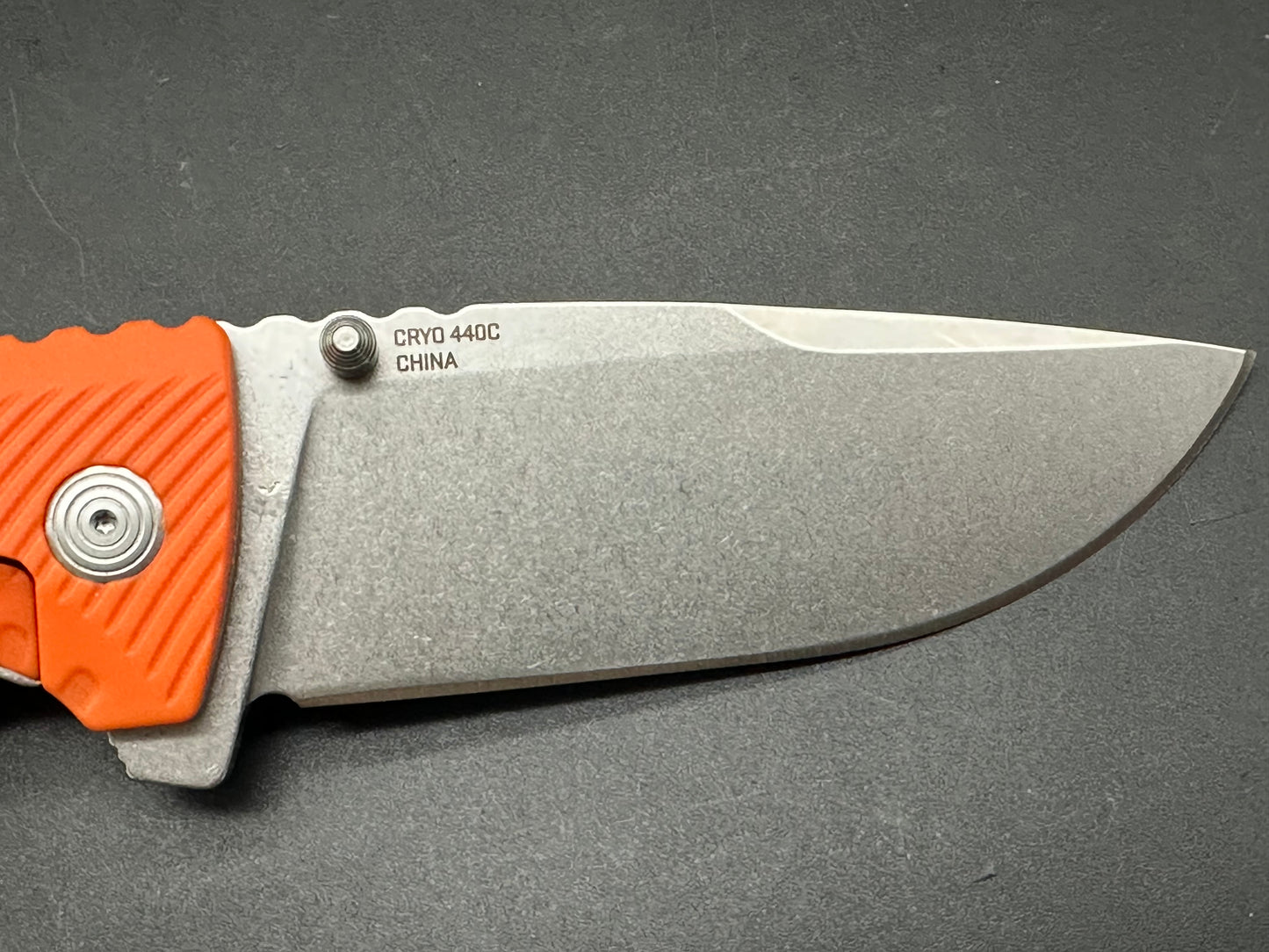 SOG Tellus FLK Blaze Frame Lock Knife Orange GRN (3.65" Stonewash)