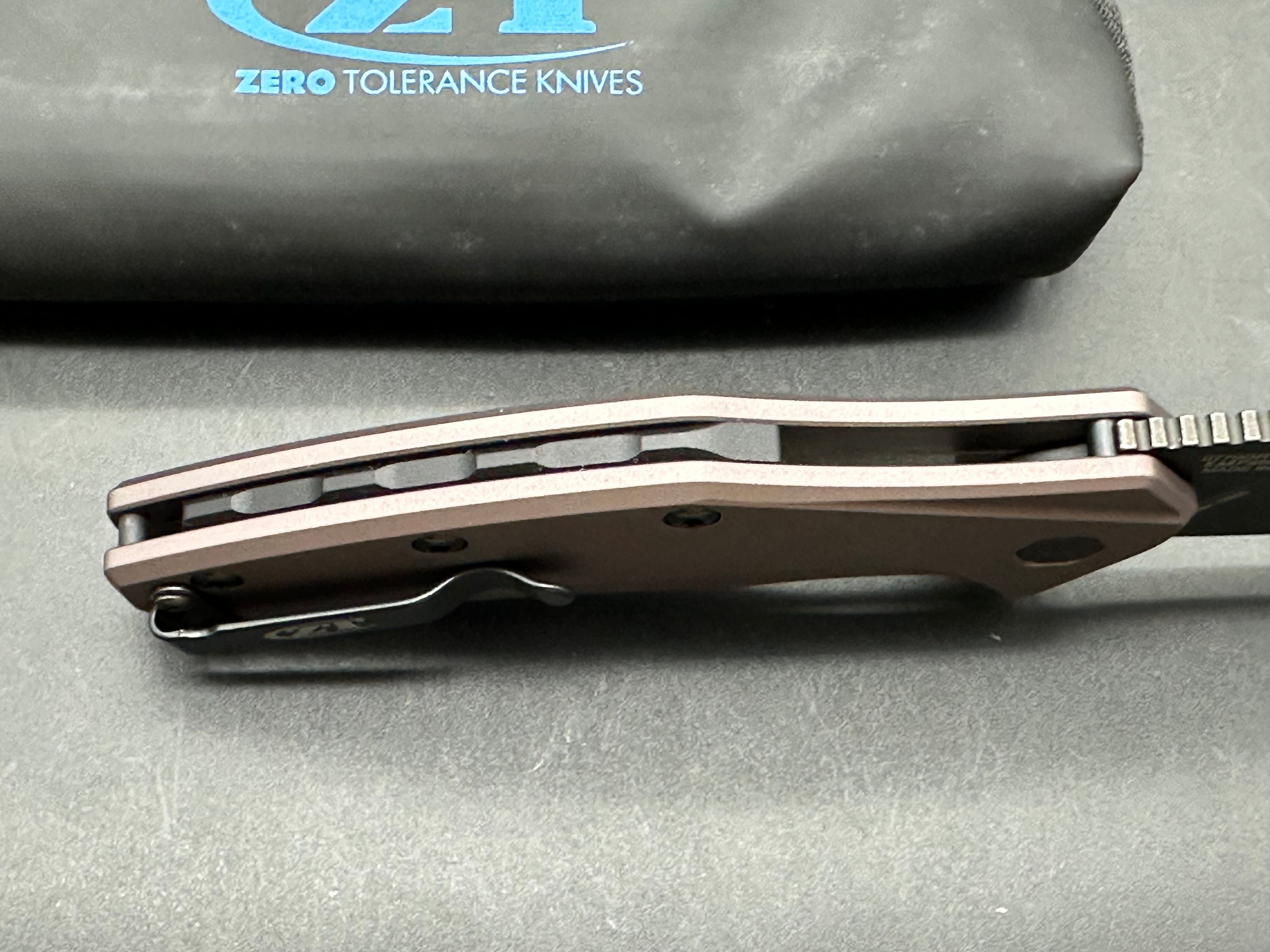 Zero Tolerance 0770GRYBW Gray Anodized Aluminum Handle, CPM-S35VN Black SW (3.25” DP) Blade