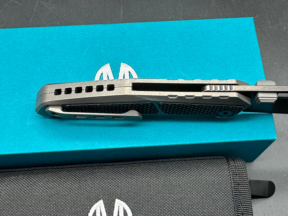 Molsect AMP M2038D – CPM-20CV Titanium Frame Lock, Stonewashed & Bead-Blast Handle