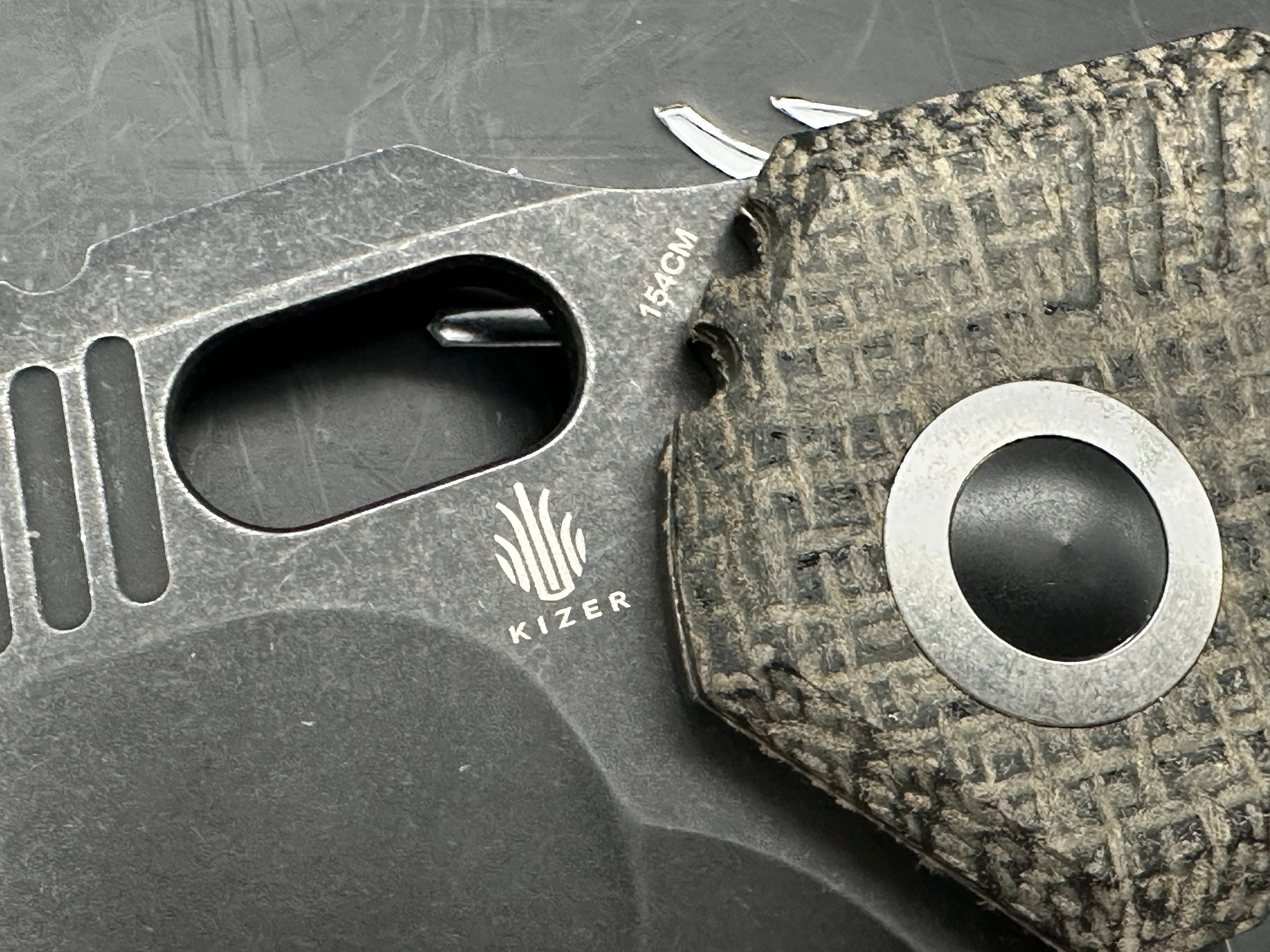 Kizer Mini Paragon Liner Lock Knife Black Micarta (3.4" Black 154CM)