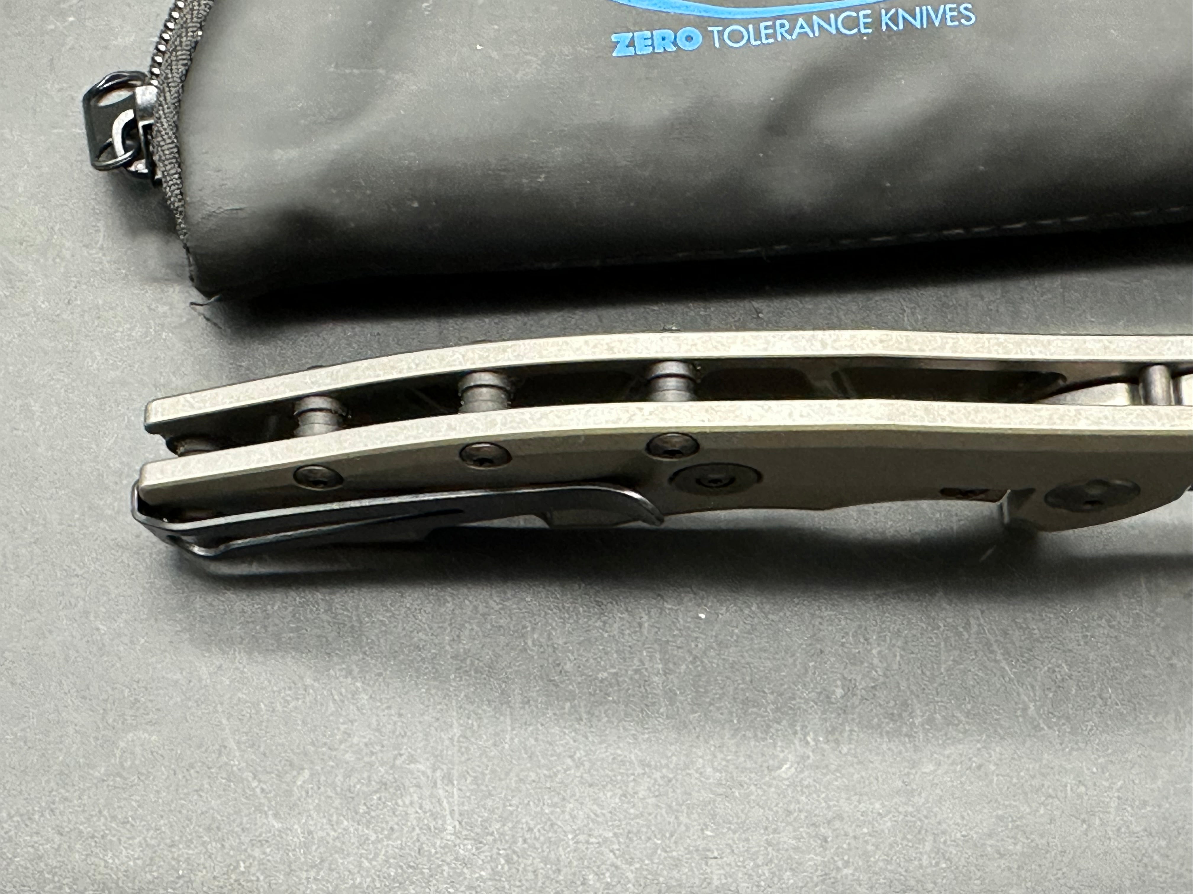 Zero Tolerance 0562TI Titanium Handle, CPM-20CV (3.50” Satin DP) Blade