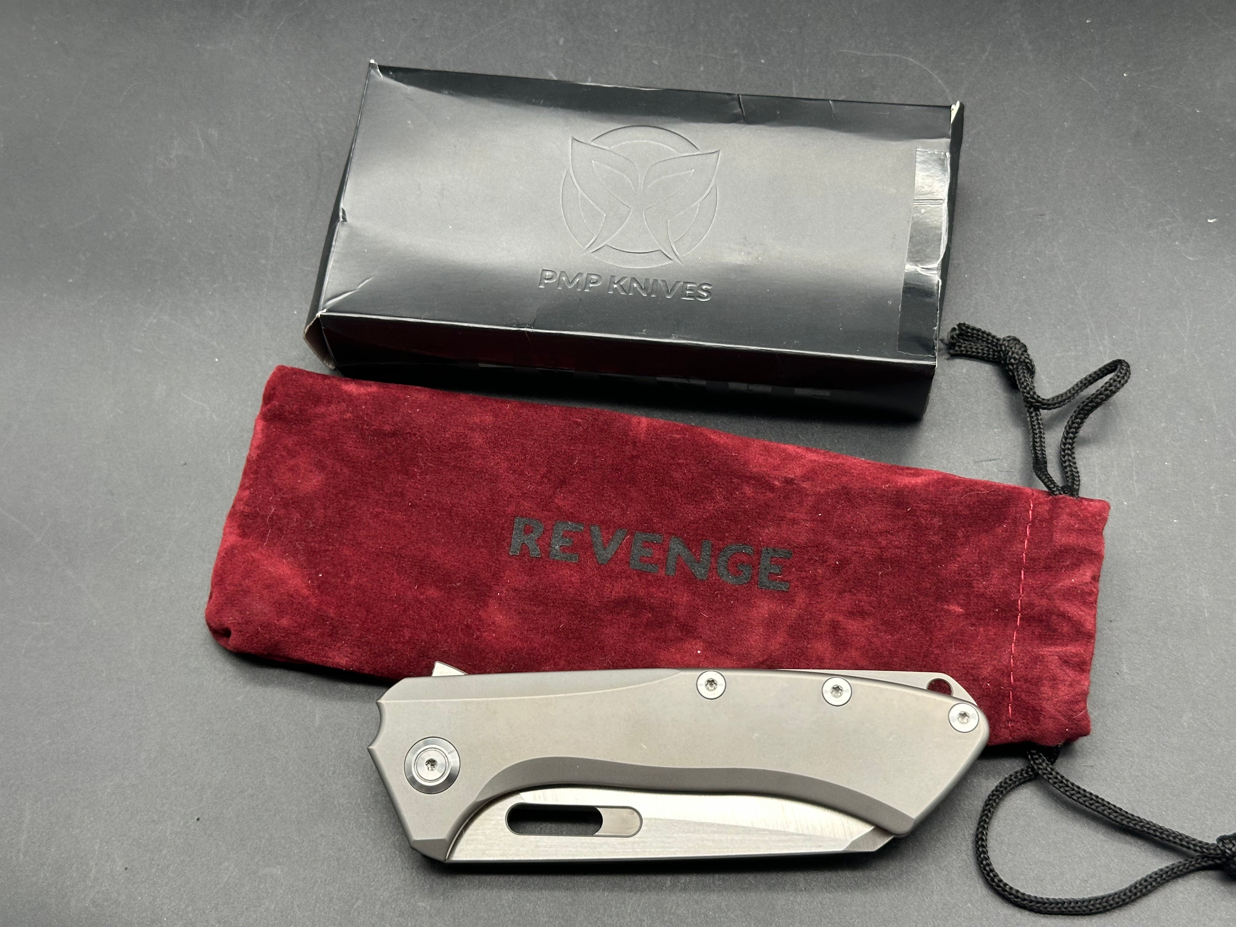 PMP Knives Revenge II - Titanium (3.74" M390 Satin)
