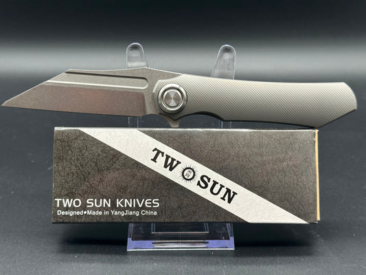 TwoSun TS195 wave pattern integral M390 titanium