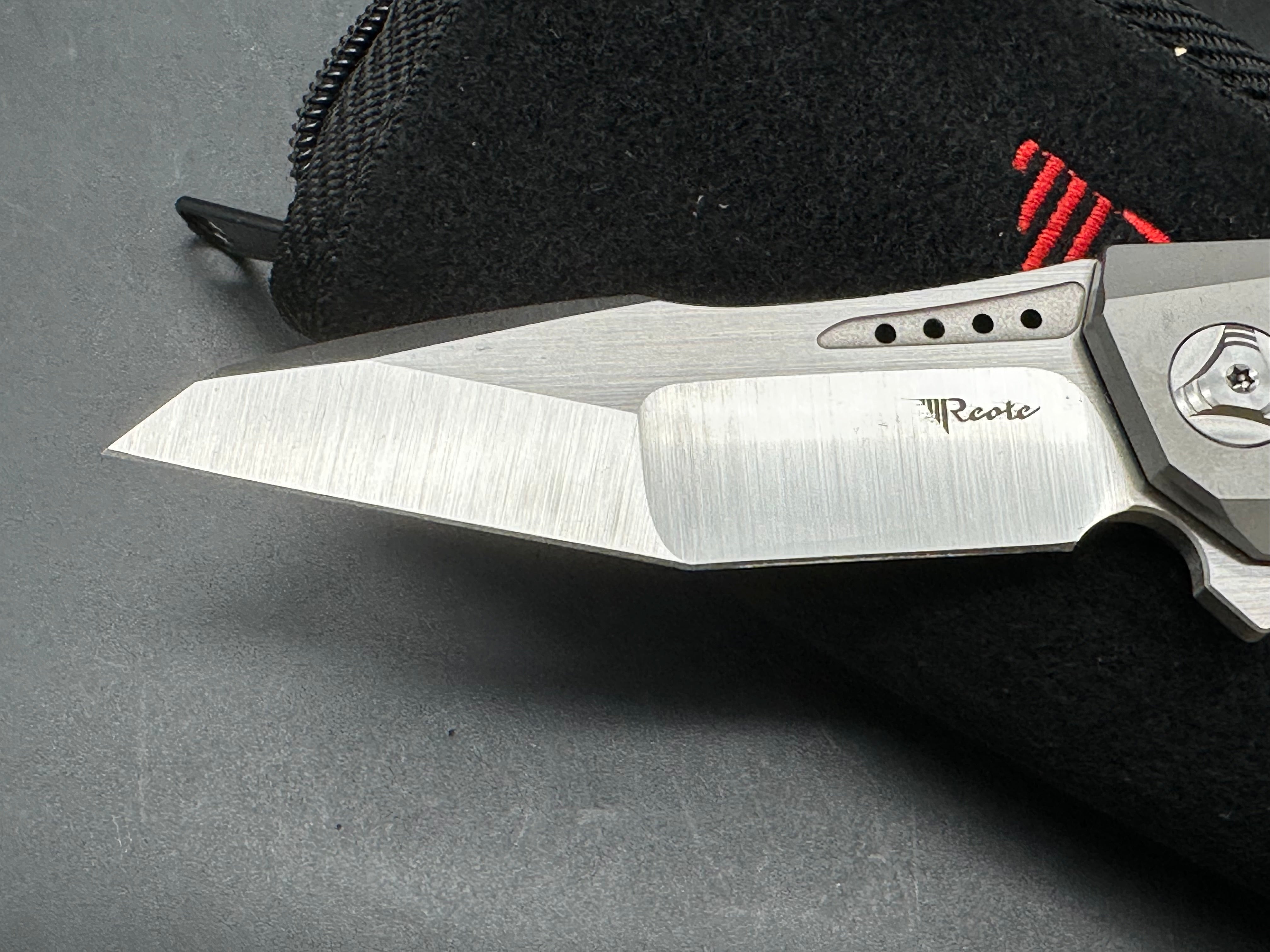 Reate K3: 3.75 inch satin finish drop point CTS-204 blade