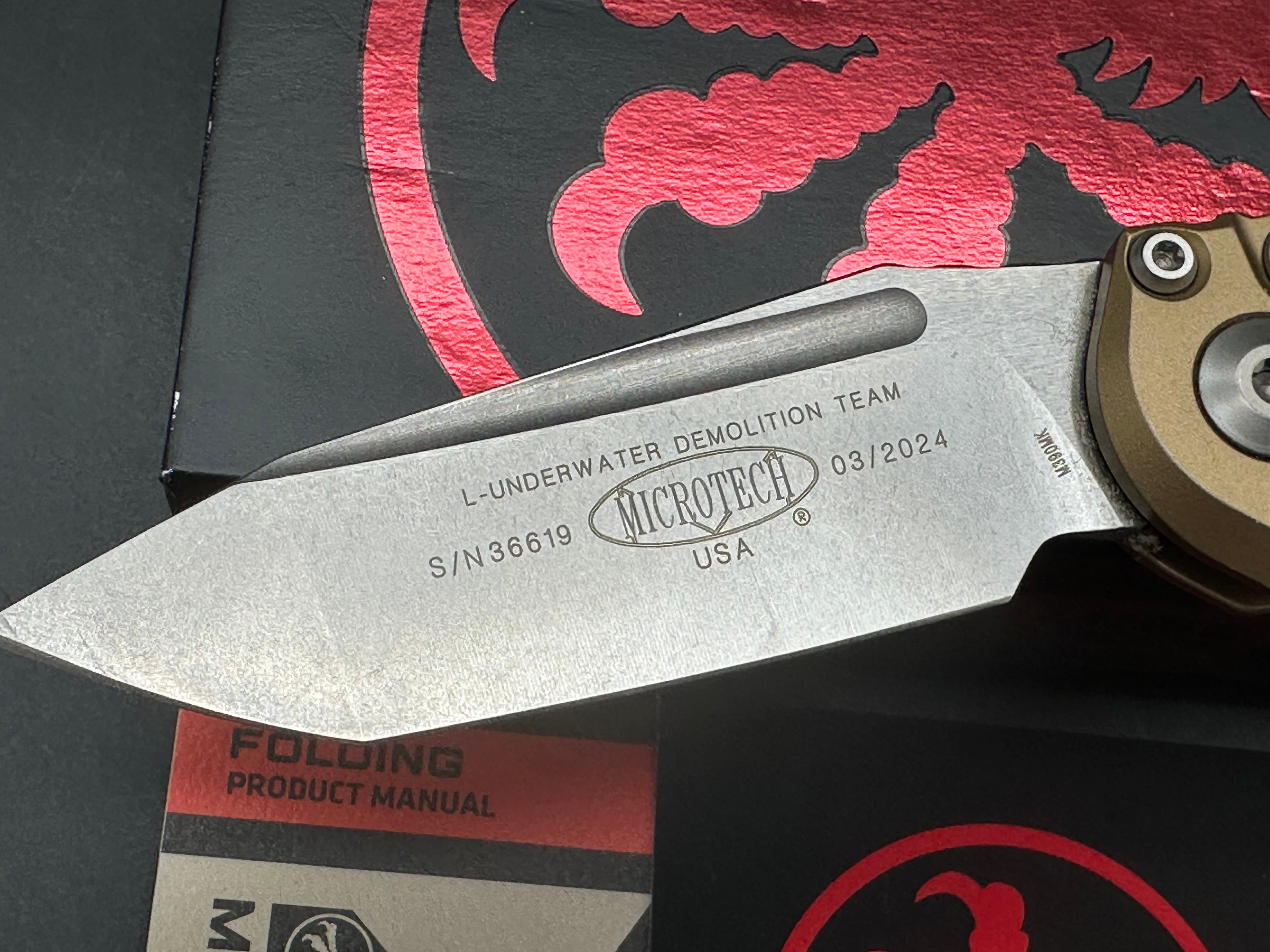 Microtech LUDT Gen III Stonewashed Tanto Bronze
