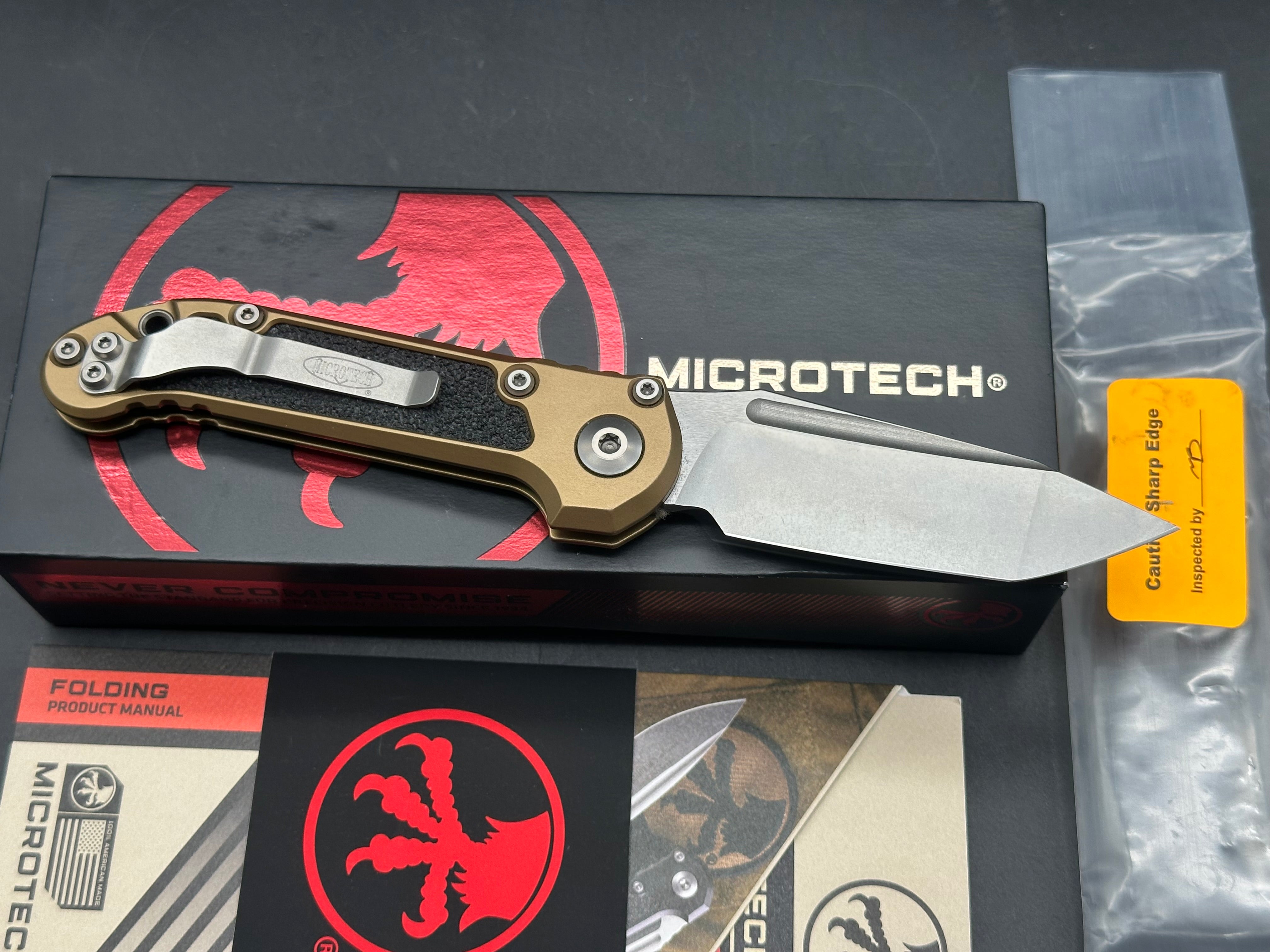 Microtech LUDT Gen III Stonewashed Tanto Bronze
