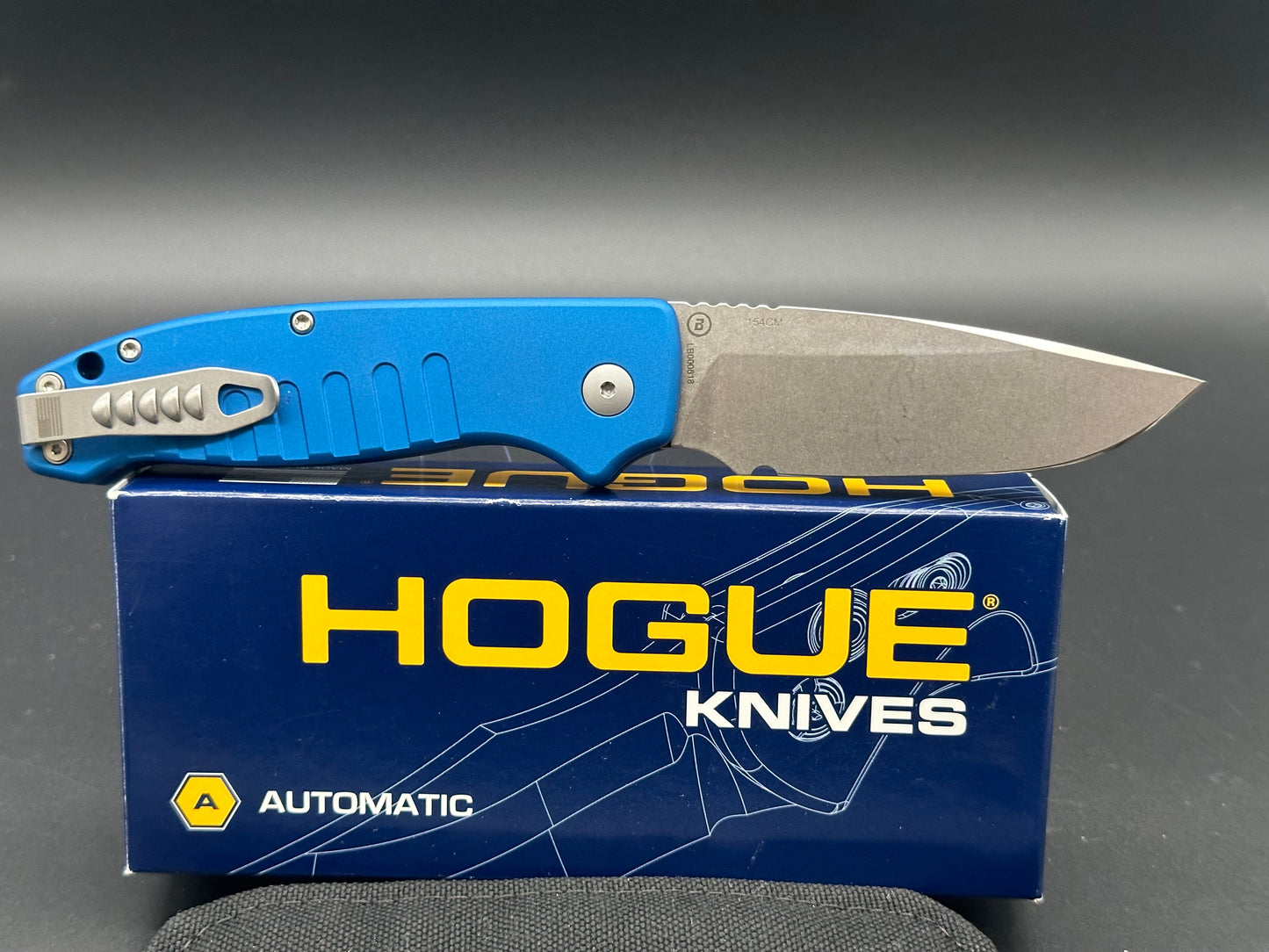 Hogue Ballista Drop Point Automatic Knife Matte Blue