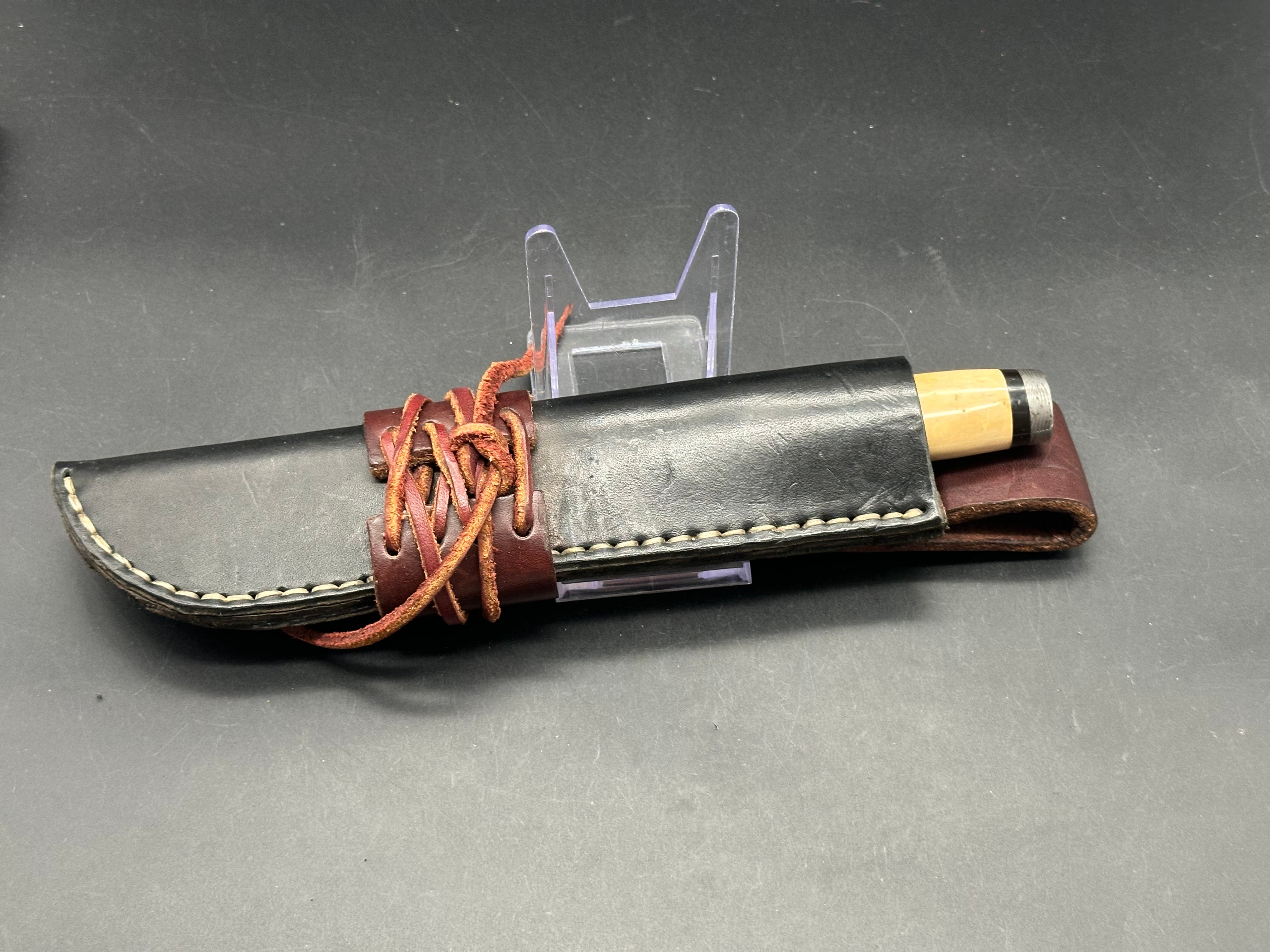 Rob Patton Custom Fighter mammoth ivory grip withDamascus butt cap