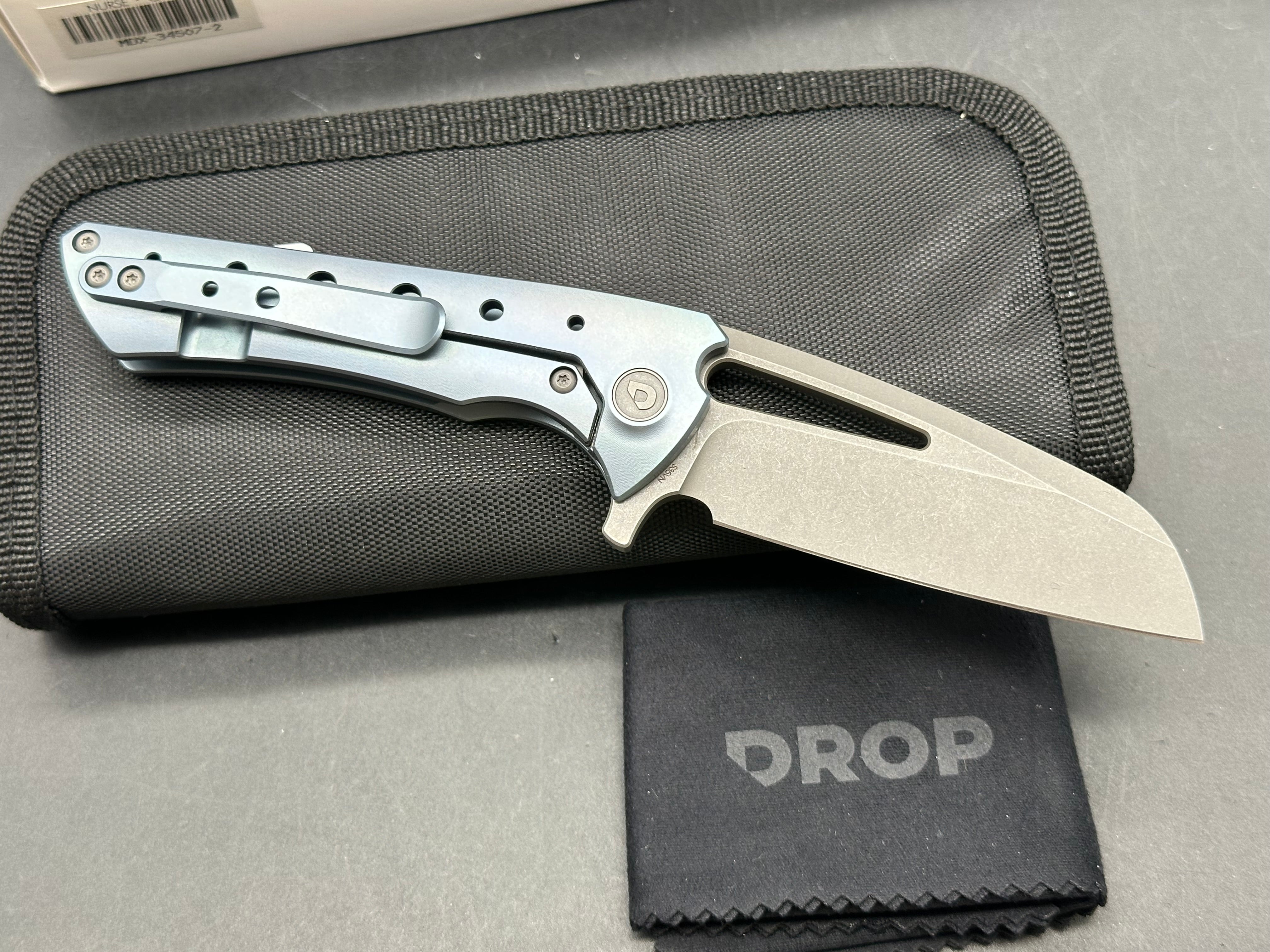Drop/Gavko Nurse Ocean: 3 inch tumble finish, drop point CPM-35VN blade