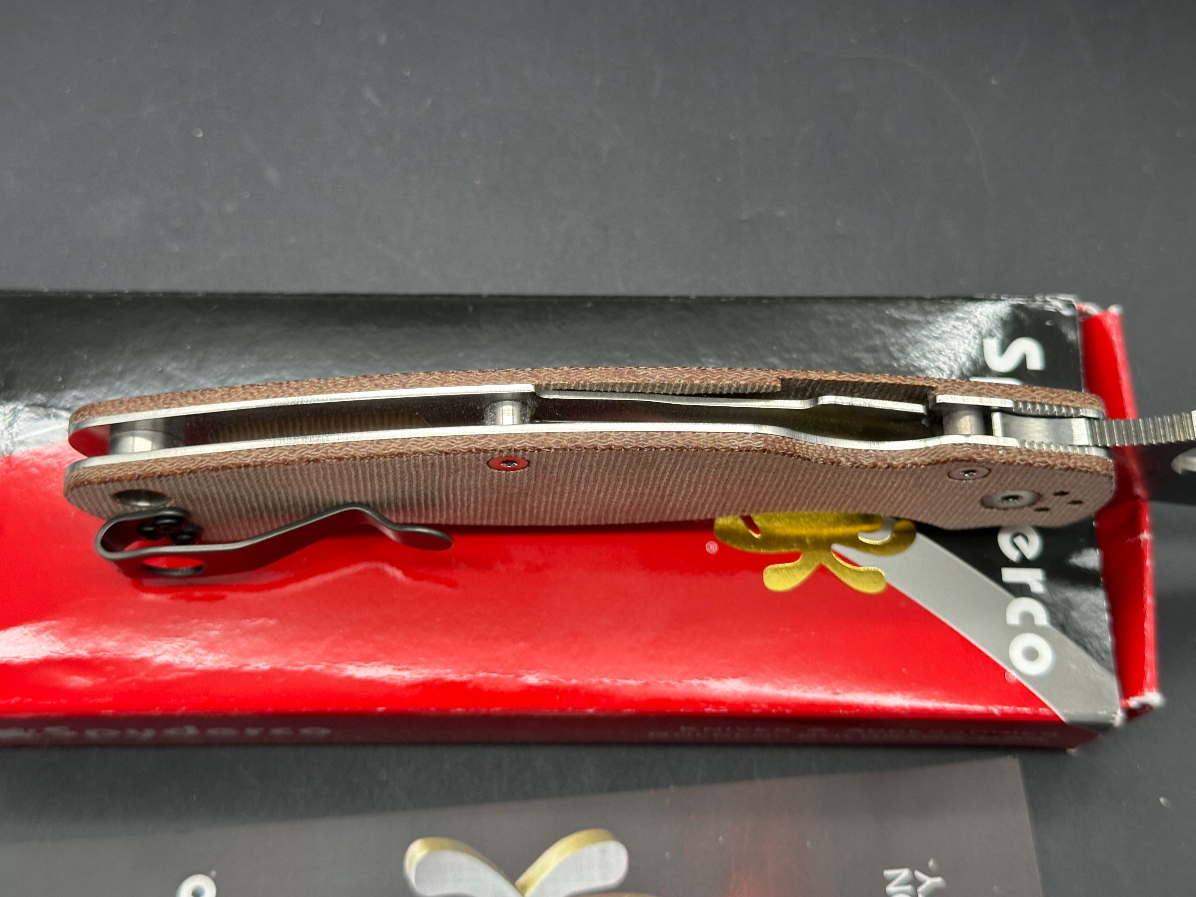 Spyderco Military 2 brown micarta handle & CPM CruWear blade