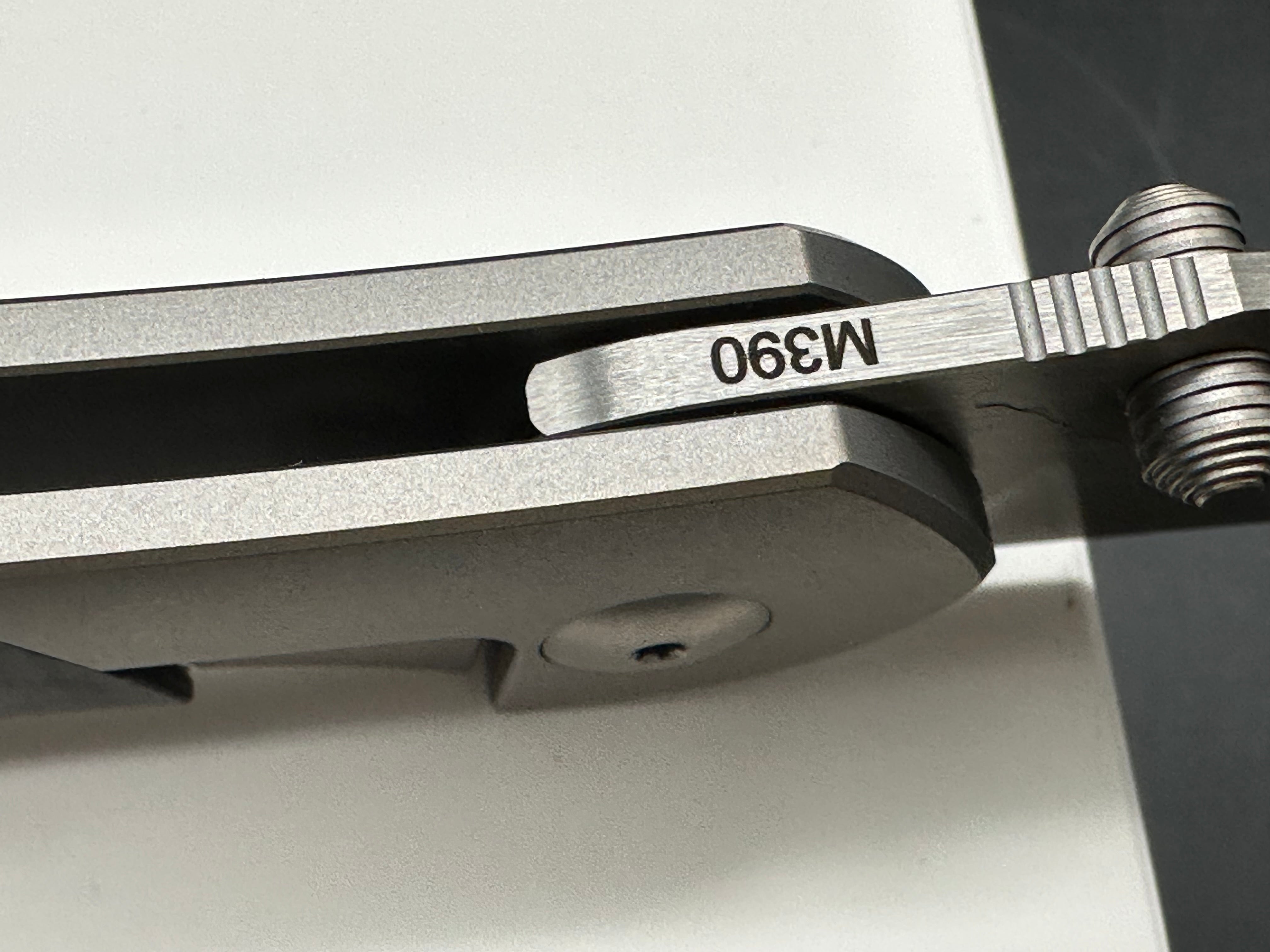 CMF Metalworks Print Production: 3.25 inch clip point, recurve, hand rubbed, satin Bohler M390 blade