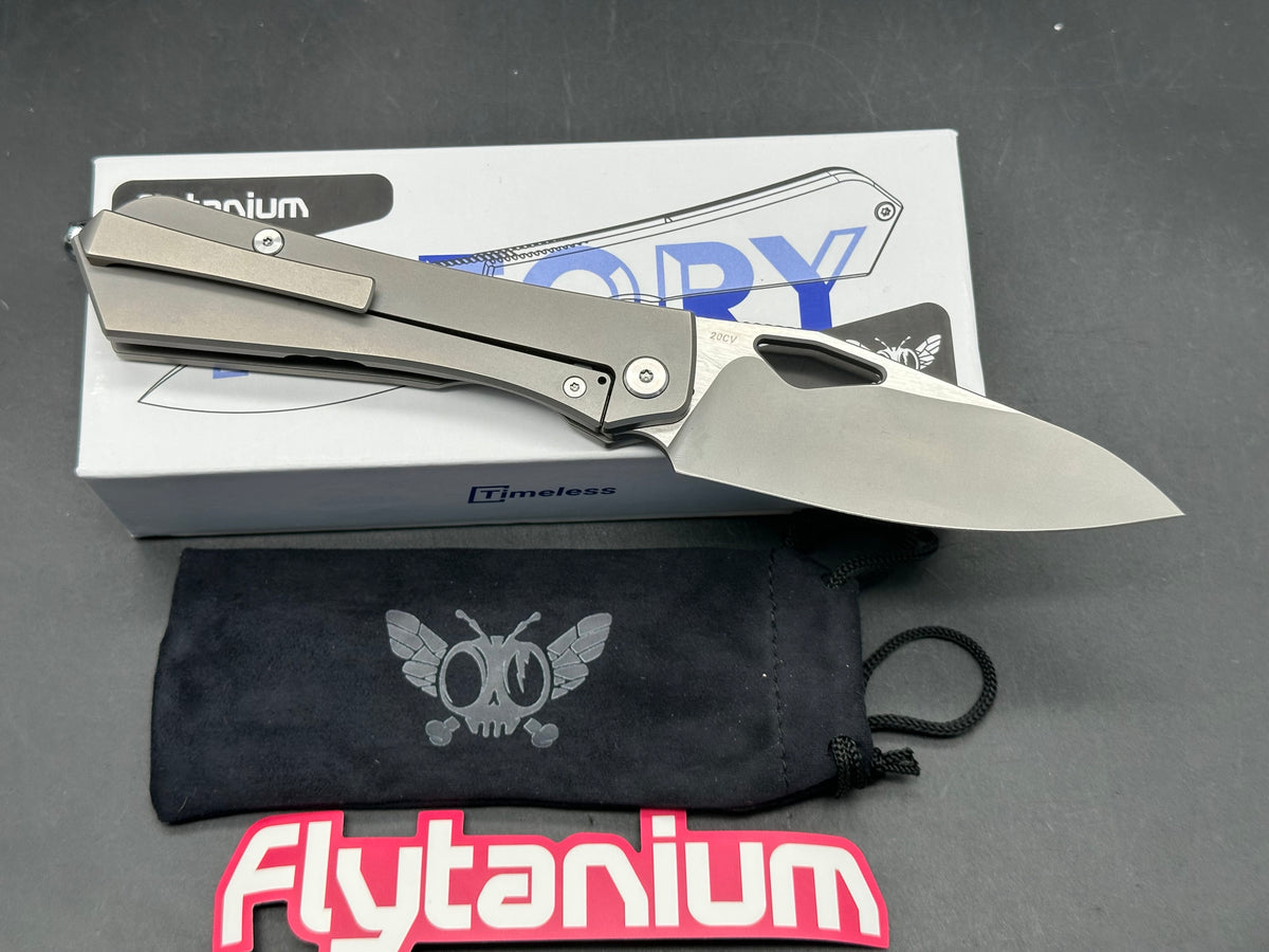Flytanium Theory titanium handle w/20CV blade