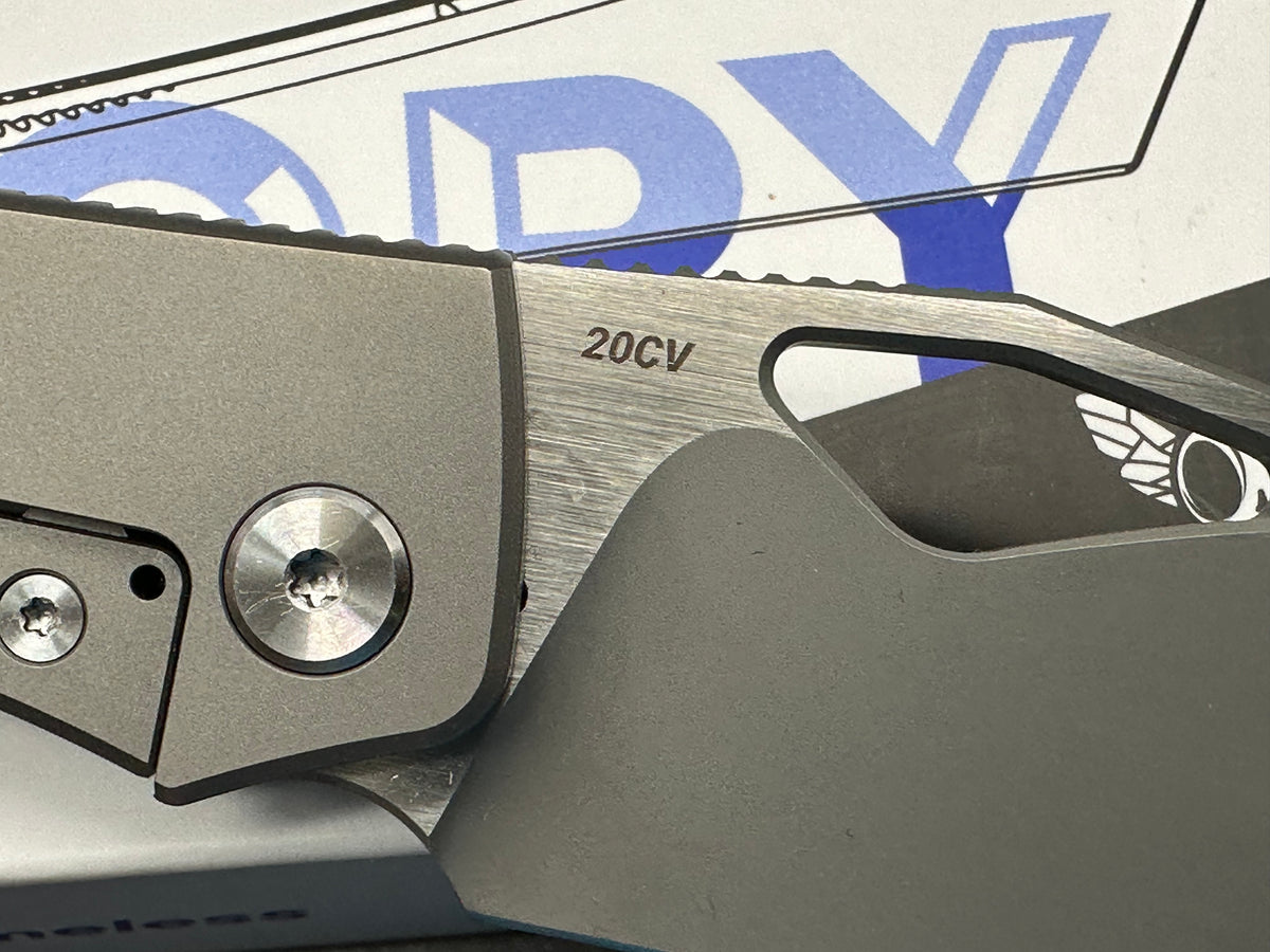 Flytanium Theory titanium handle w/20CV blade
