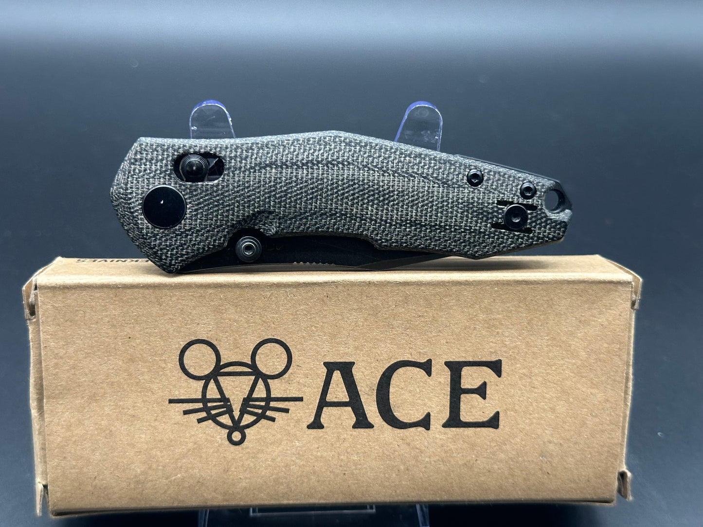 GiantMouse Vox/Anso ACE Nazca Exclusive Bar Lock Knife Black Micarta