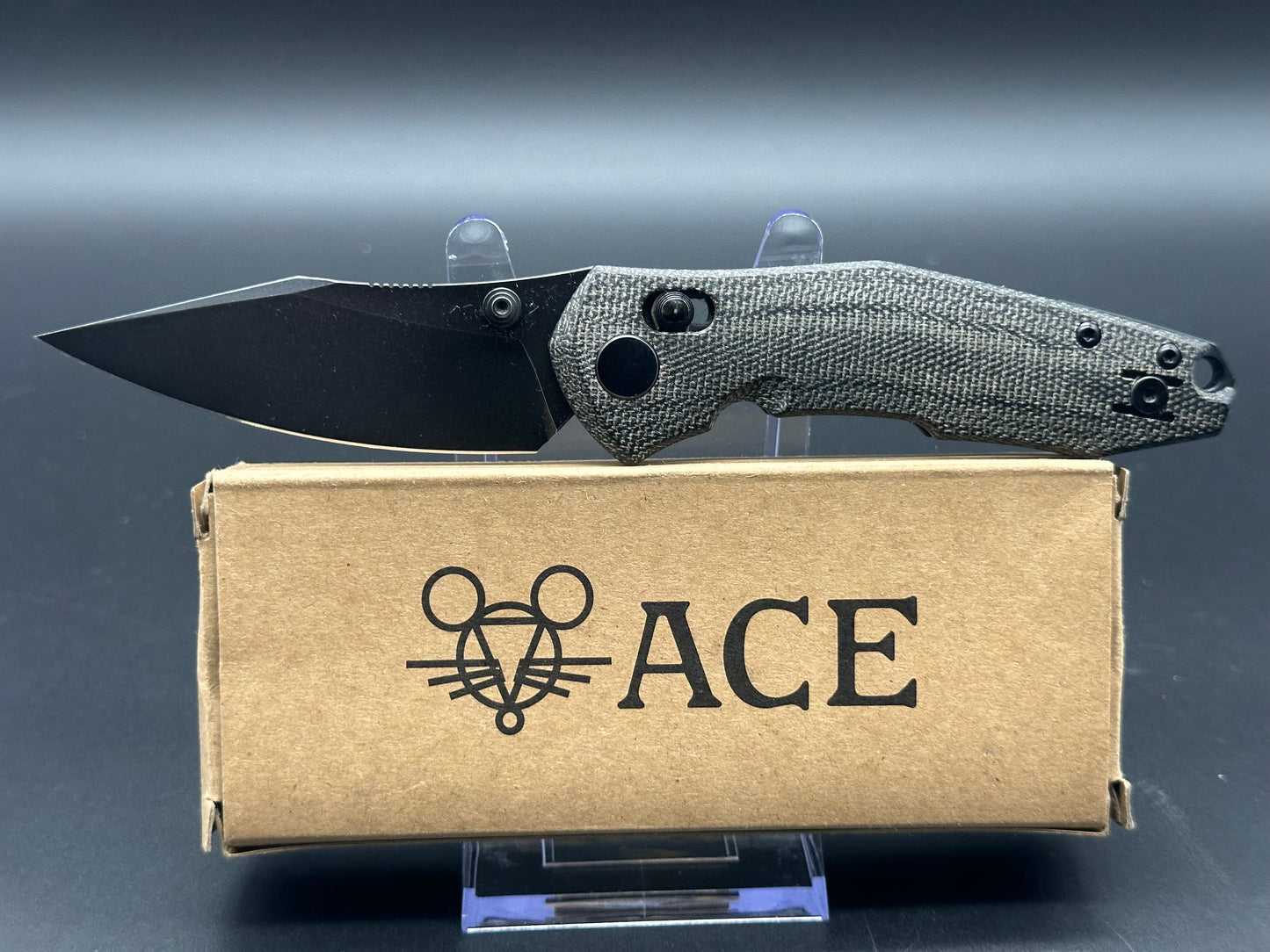 GiantMouse Vox/Anso ACE Nazca Exclusive Bar Lock Knife Black Micarta