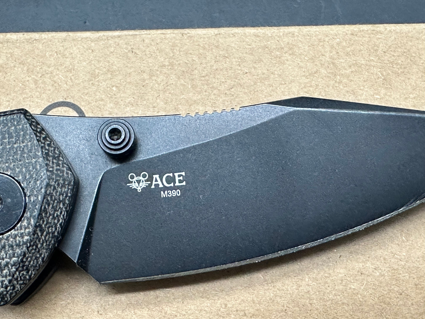 GiantMouse Vox/Anso ACE Nazca Exclusive Bar Lock Knife Black Micarta