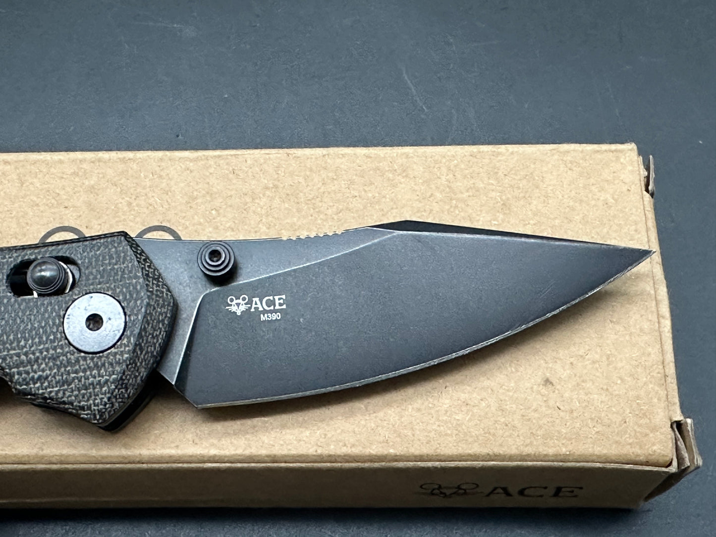 GiantMouse Vox/Anso ACE Nazca Exclusive Bar Lock Knife Black Micarta