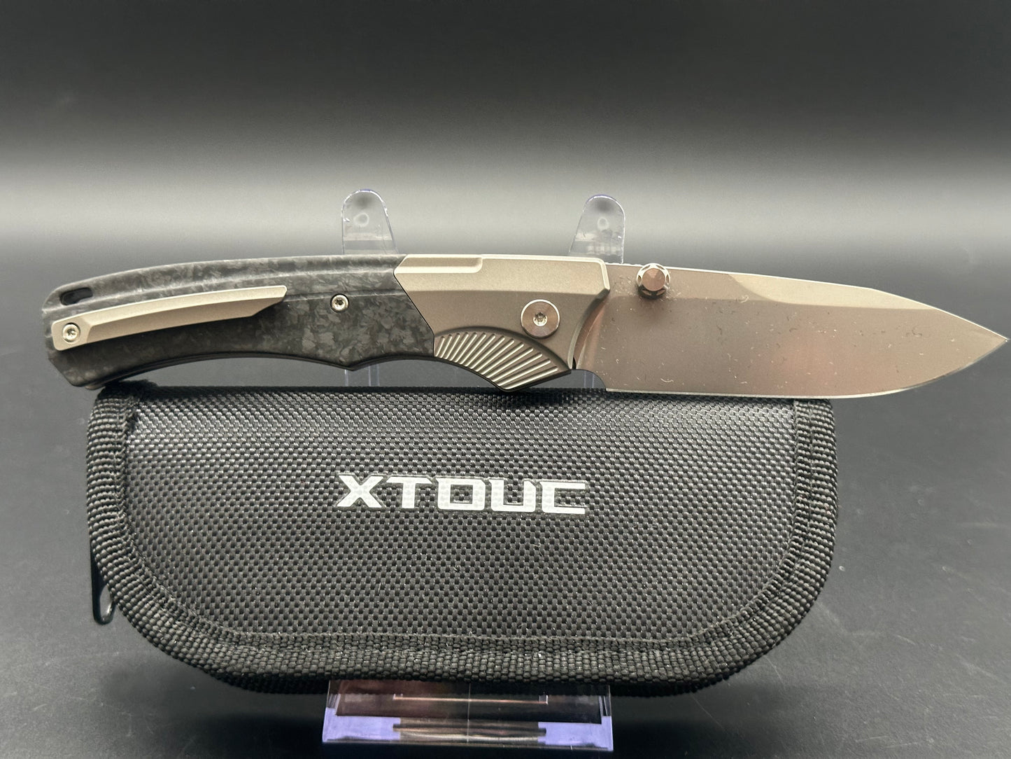 REMETTE WD107 button lockTitanium Carbon Fiber Handle Hand Ground M390 Blade