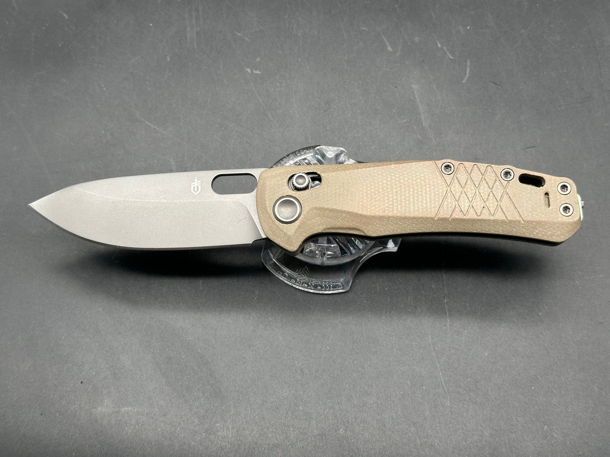 Gerber Scout Crossbar Lock Knife Tan Micarta (3.2" Gray)