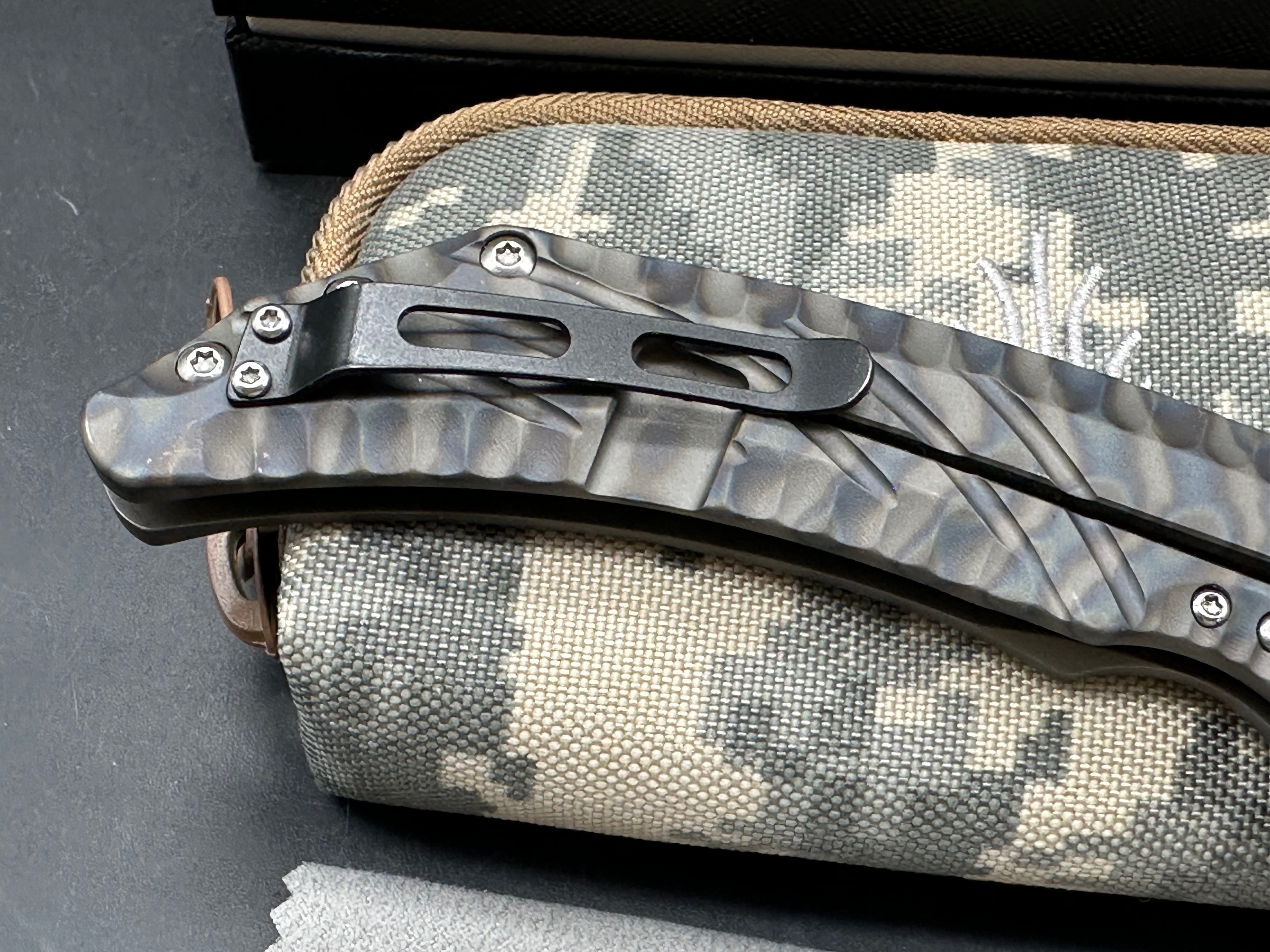 Kizer Nomad Dirk Pinkerton design 3.75 trailing point, flat grind, satin CPM-S35VN upswept blade