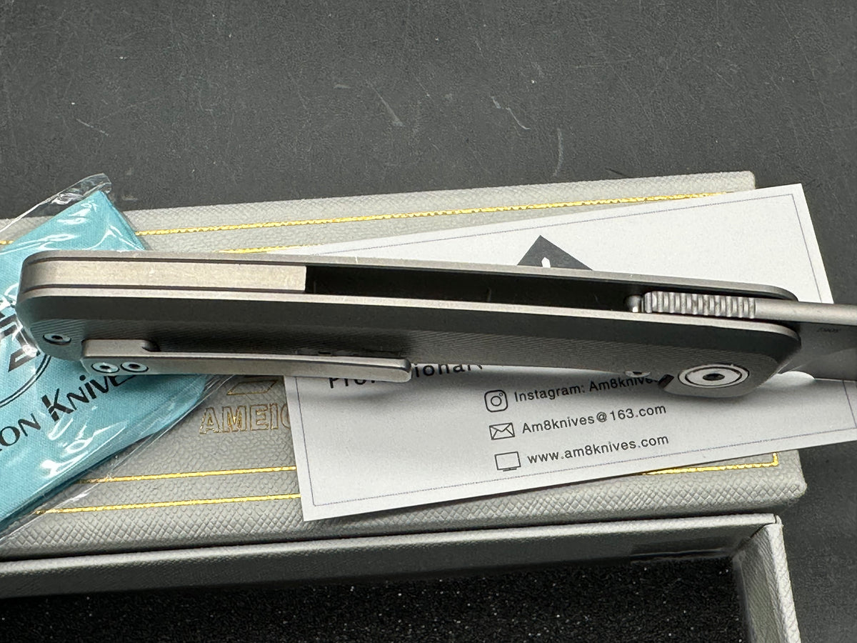 Ameight knives Morad titanium/CF w/S90V blade