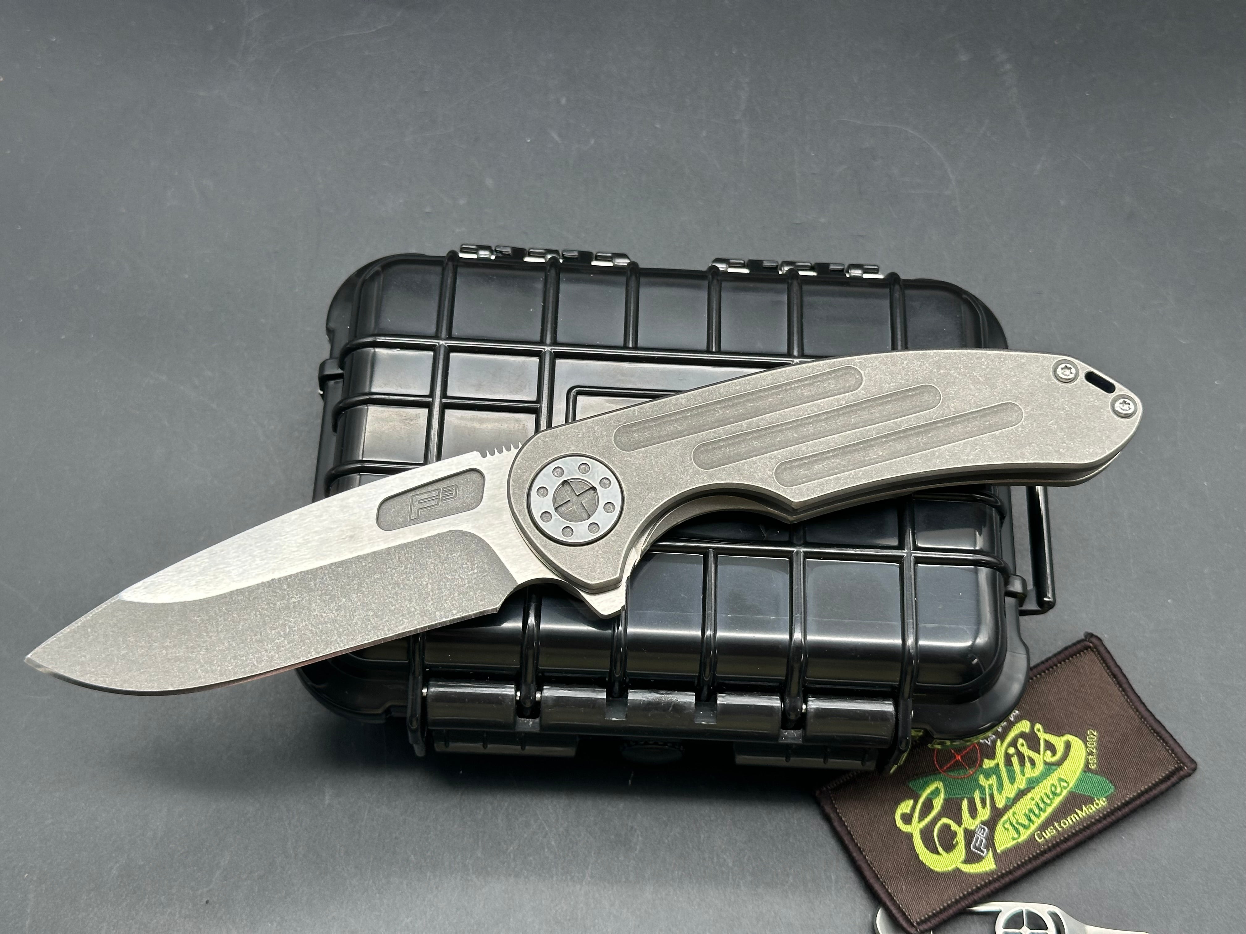 Curtiss Custom Knives Large F3 Slicer Ball Milled. Magnacut blade