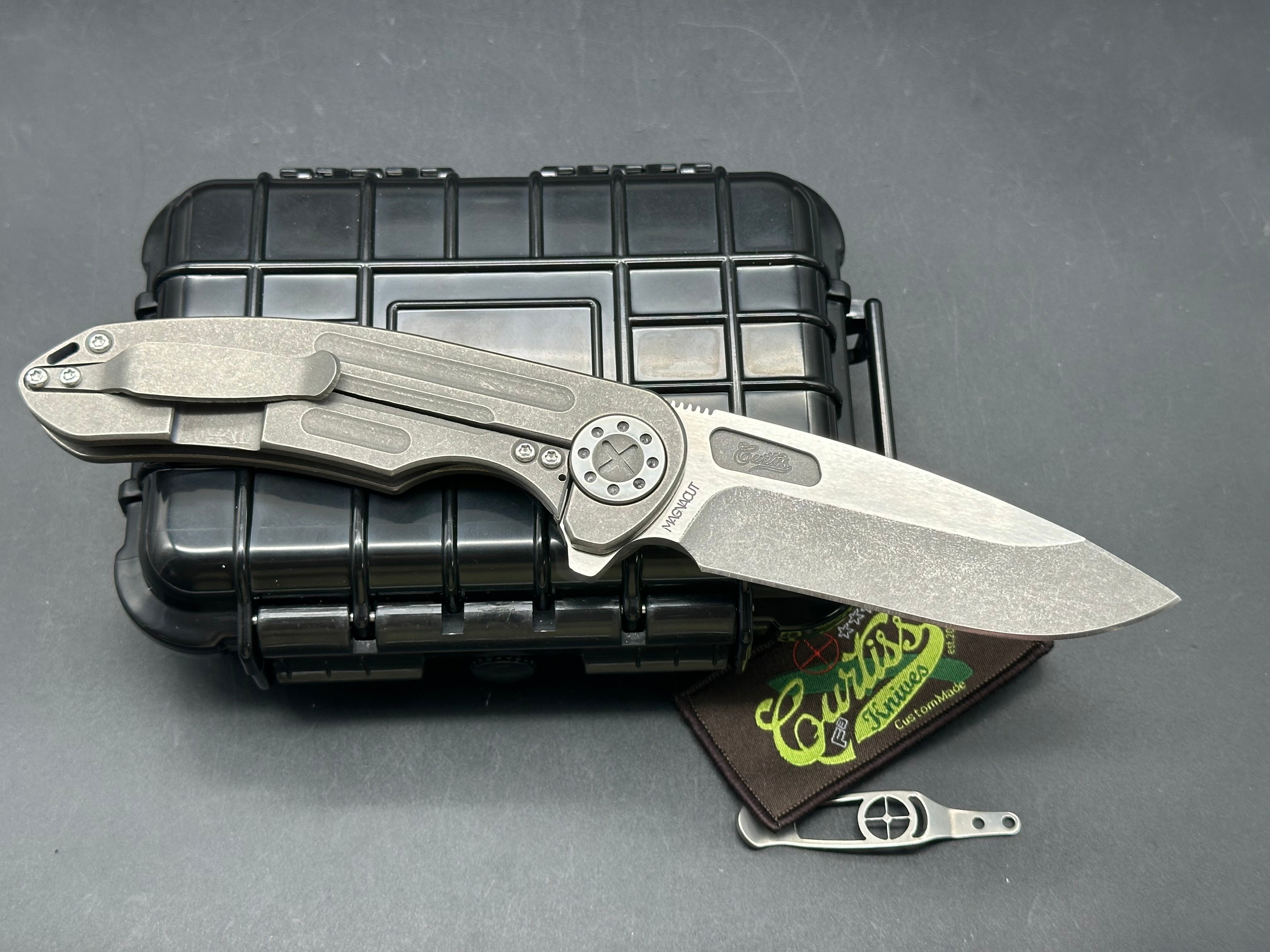 Curtiss Custom Knives Large F3 Slicer Ball Milled. Magnacut blade