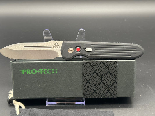 Protech PDW Invictus Stonewashed 154CM Spear Point Automatic Knife