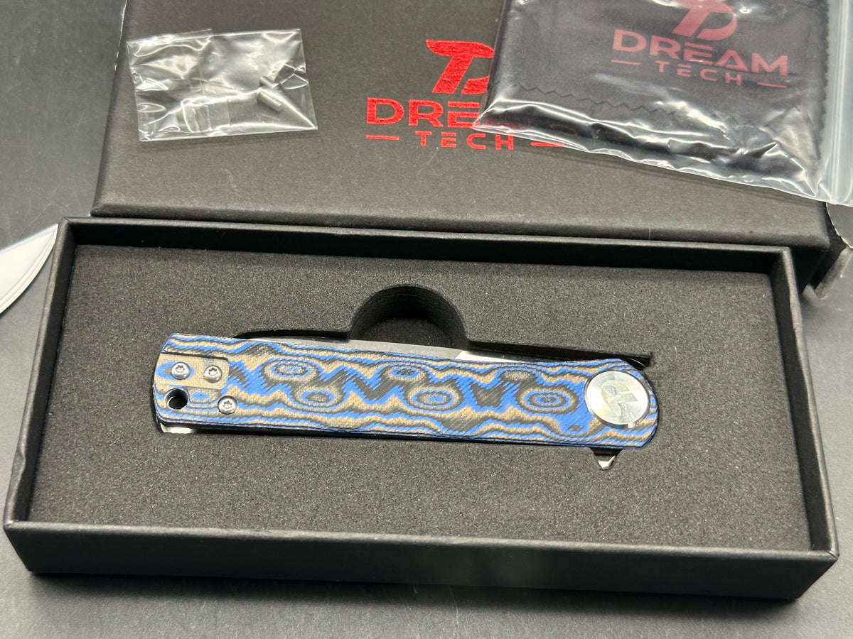 DREAMTECH Knife Folding Knife Micarta Handle D2 Blade Knife