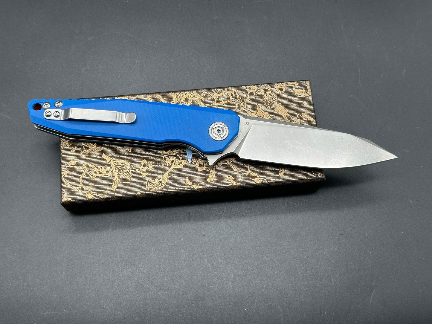 CH CH3004-G10BL PRACTICAL FOLDING KNIFE BLUE G10 HANDLE D2 TANTO