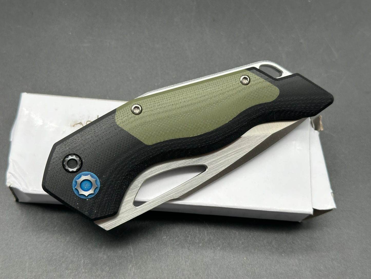 BEGG KNIVES GALAXY GREEN/BLACK G10 HANDLE SATIN VG-10