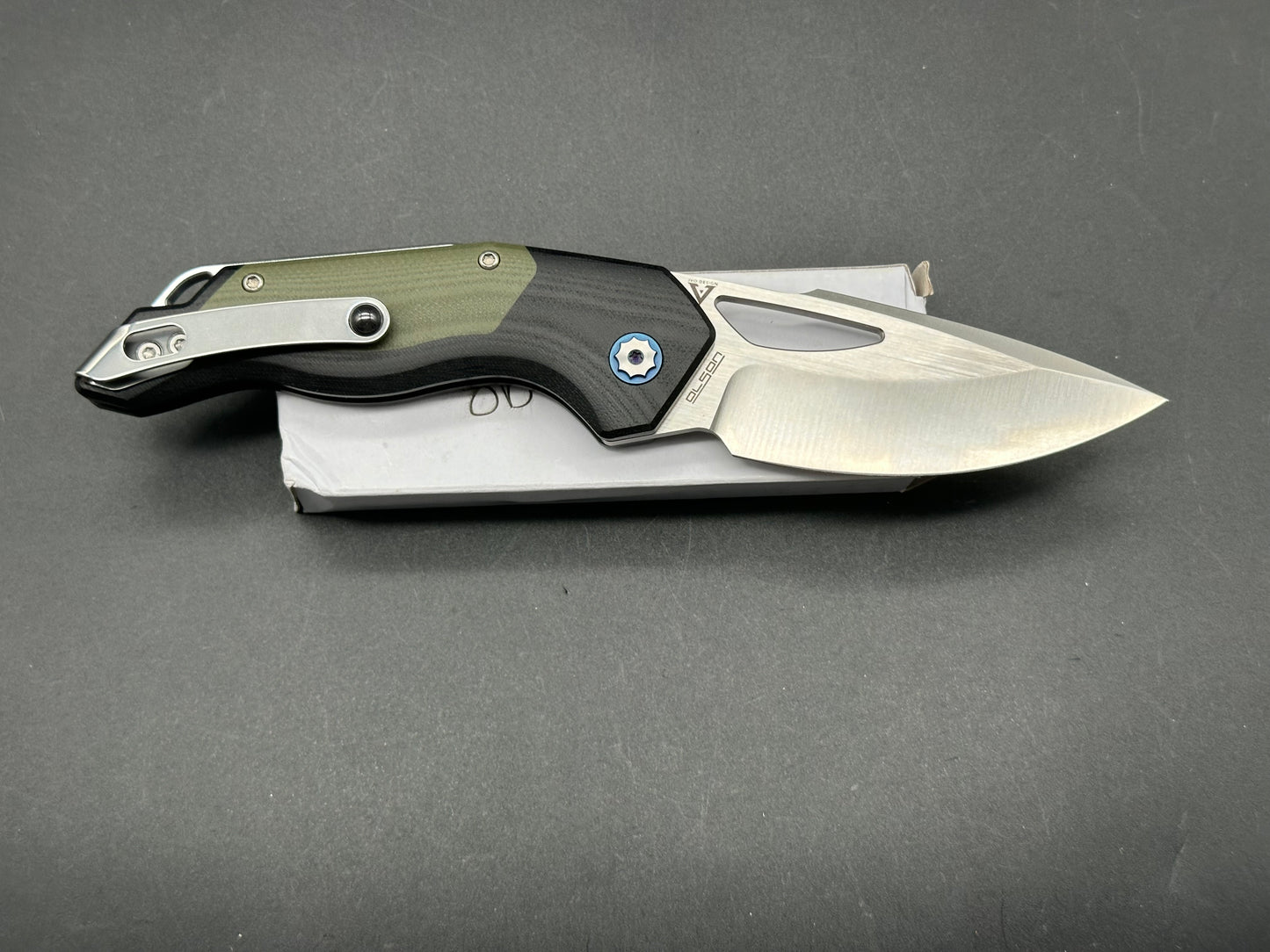 BEGG KNIVES GALAXY GREEN/BLACK G10 HANDLE SATIN VG-10