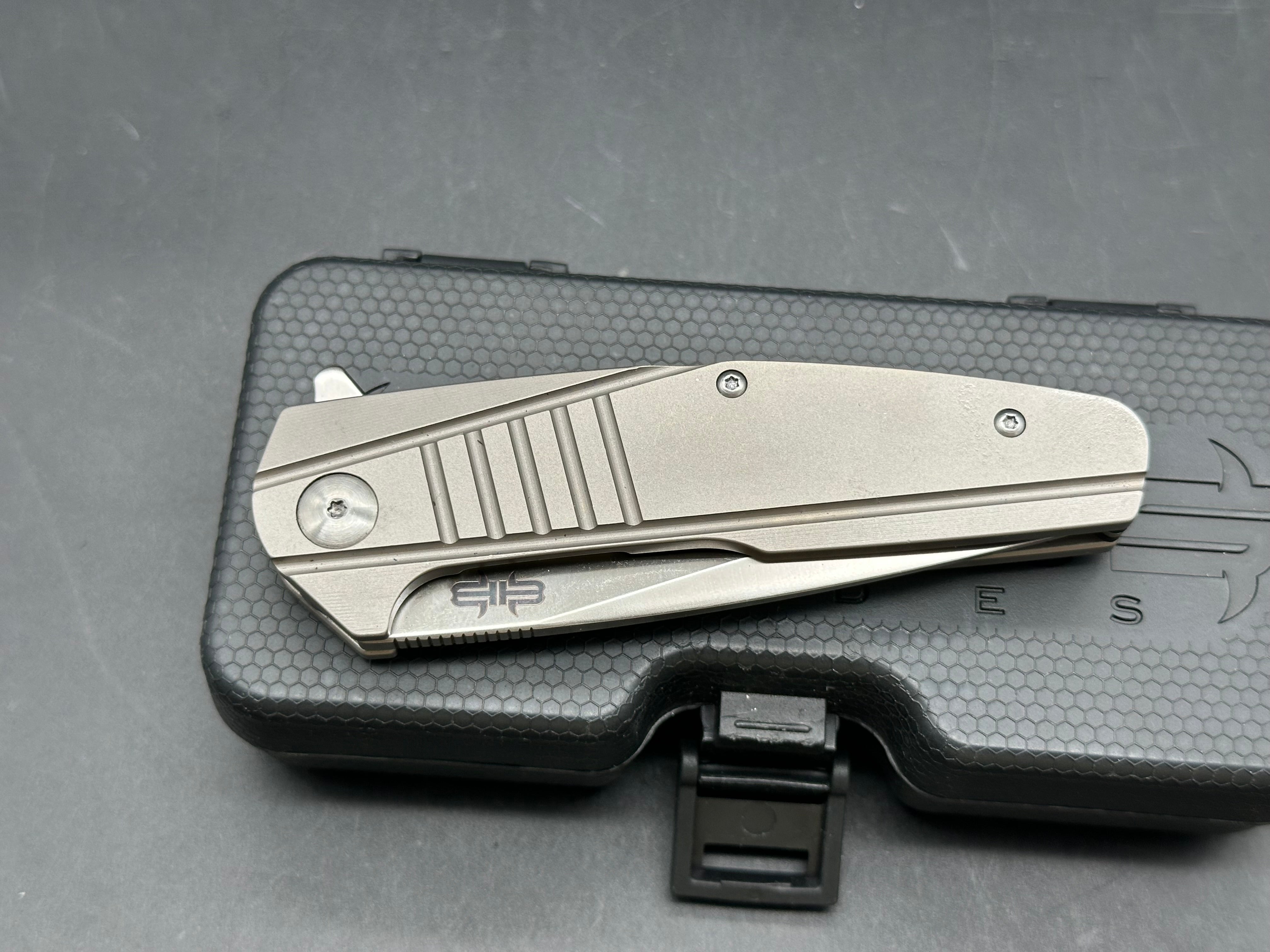 Brous Blades Insight: Dustin Turpin design. 3.25 inch drop point D2 blade. Numbered, limited edition