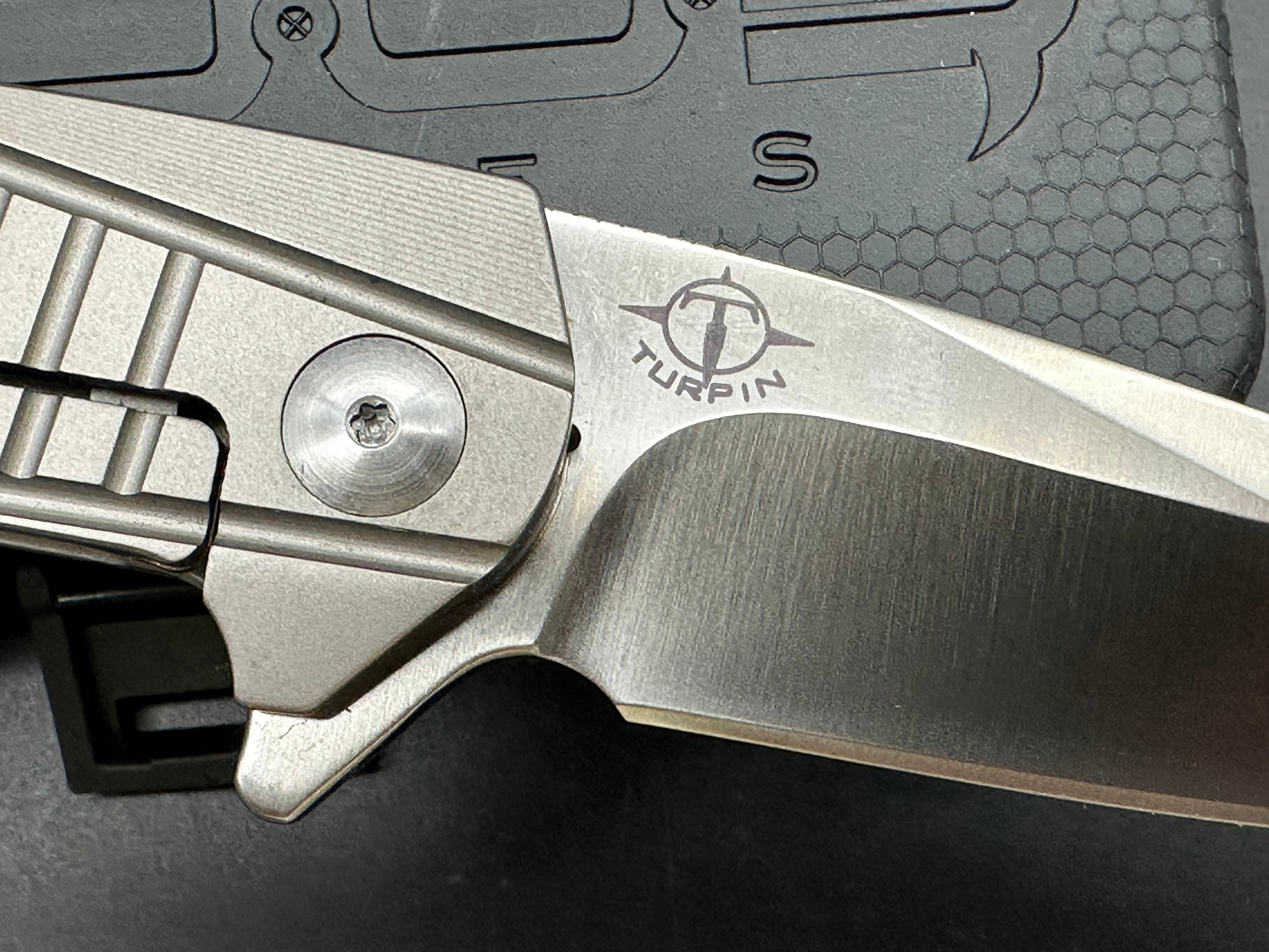 Brous Blades Insight: Dustin Turpin design. 3.25 inch drop point D2 blade. Numbered, limited edition