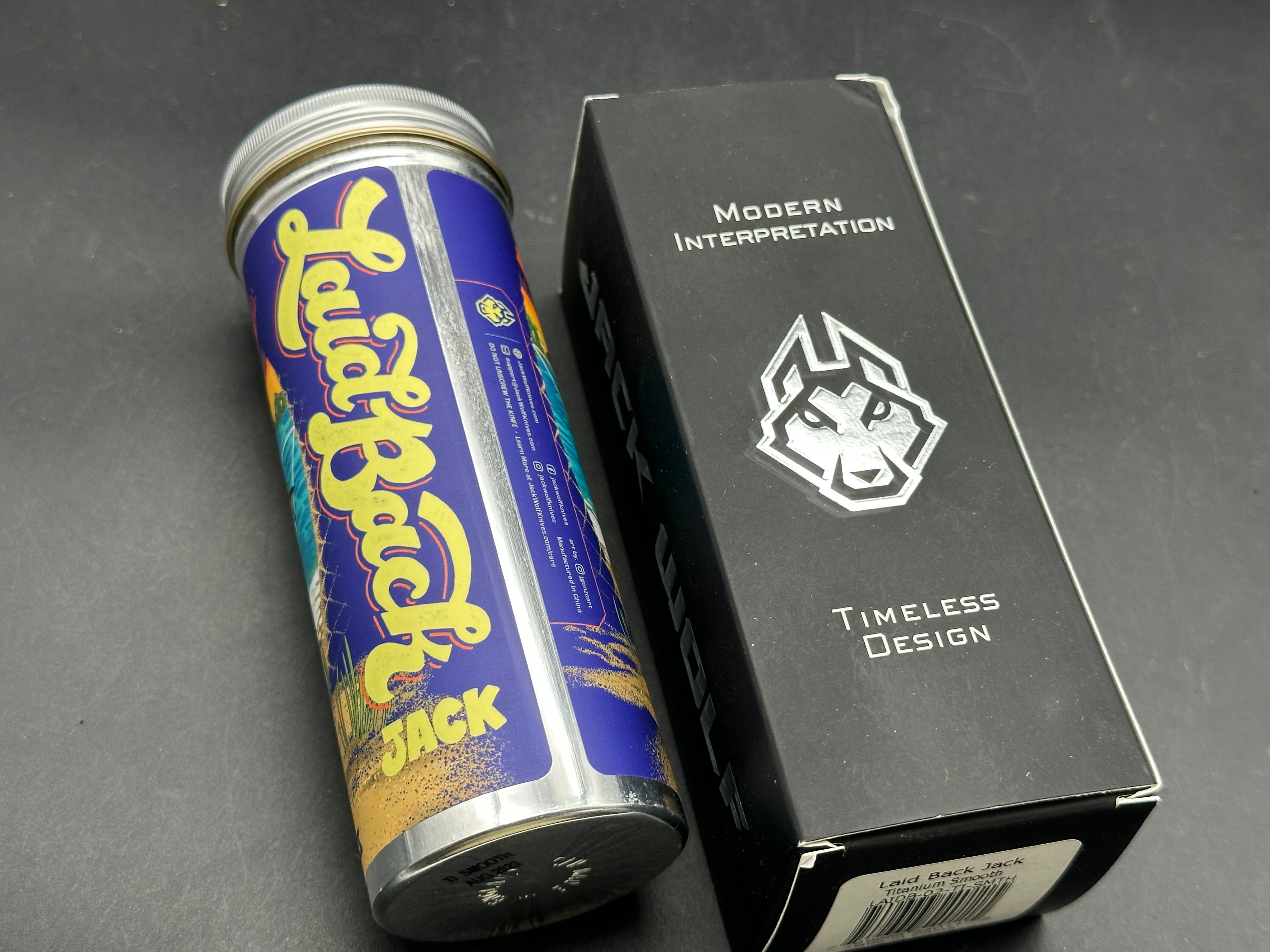 Jack Wolf Knives Laid Back Jack Slip Joint Knife Smooth Titanium (2.8" Satin)