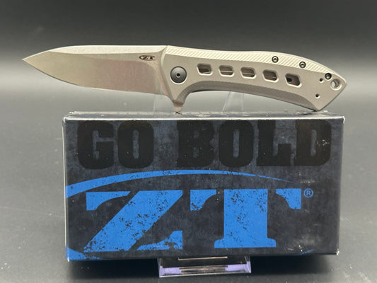 Zero Tolerance Rexford 0801TI Flipper Knife 3.5" S35VN Stonewashed Blade