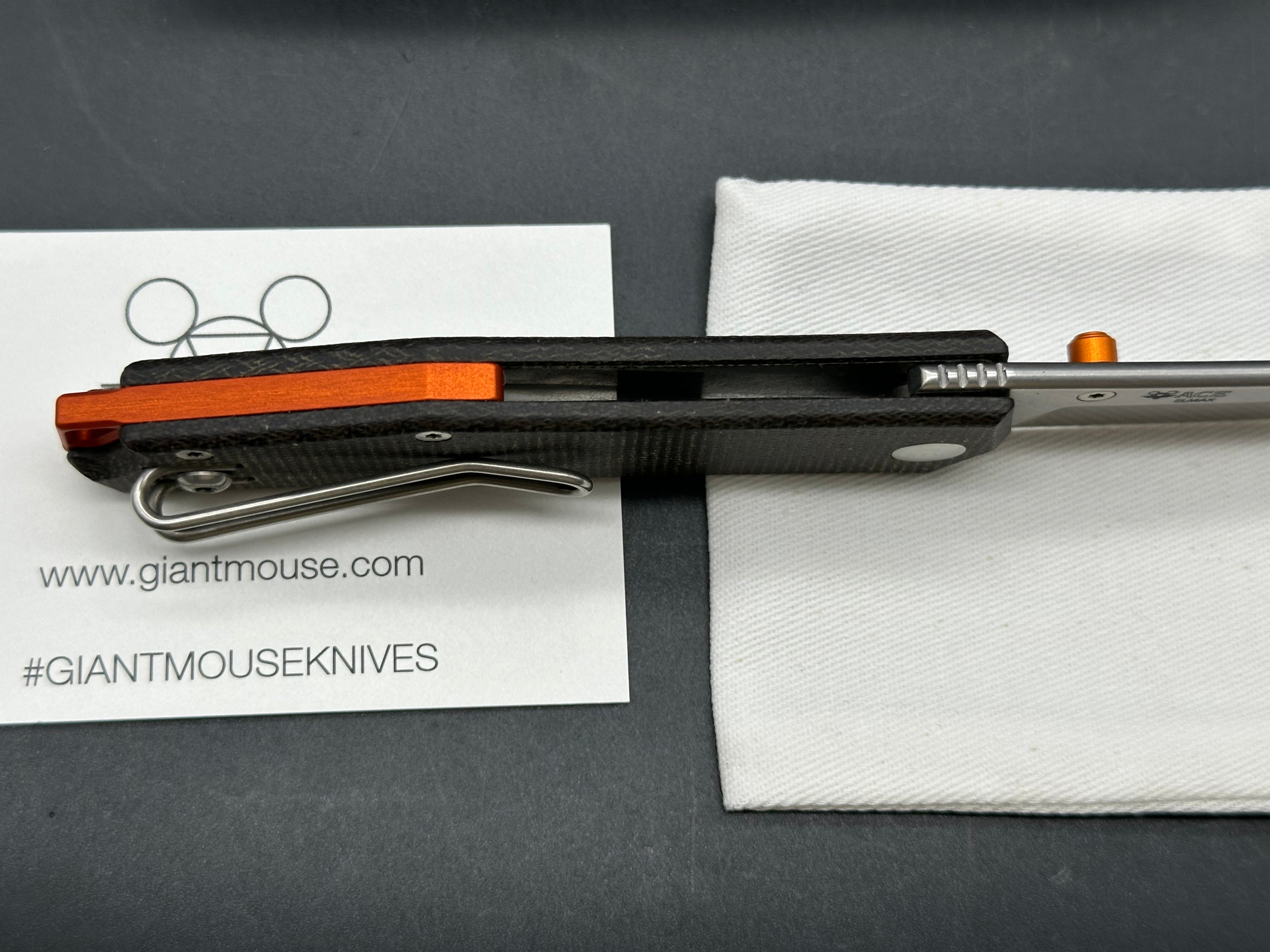 Ace Clyde: 3 inch Elmax stonewashed blade. Bead blasted washers