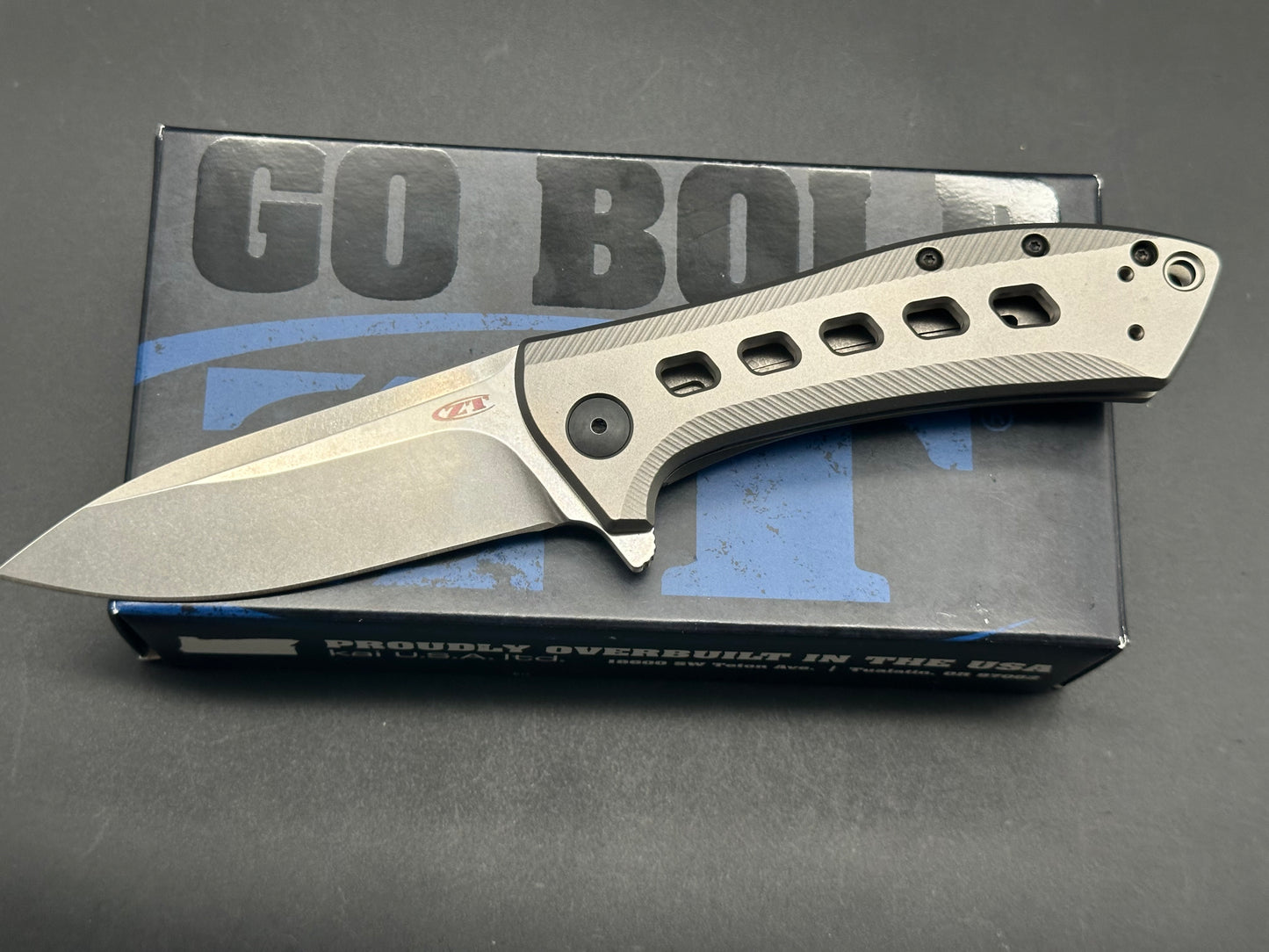 Zero Tolerance Rexford 0801TI Flipper Knife 3.5" S35VN Stonewashed Blade