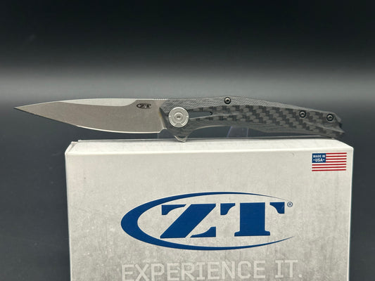 Zero Tolerance 0707 Frame Lock Knife Carbon Fiber (3.5" Stonewash 20CV)