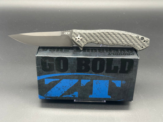 Zero Tolerance Sinkevich 0452GLCF Flipper Knife CF Glow (4.1" DLC) Sprint Run