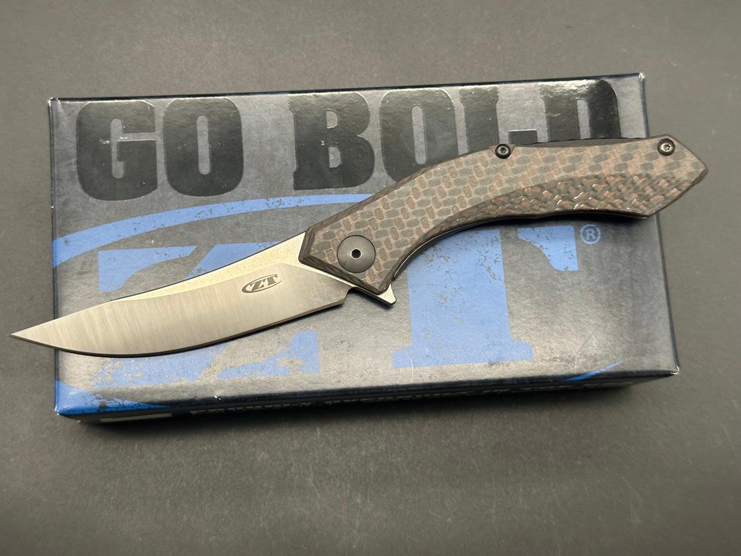 Zero Tolerance Sinkevich 0460CF Flipper Knife Carbon Fiber (3.25" Satin)