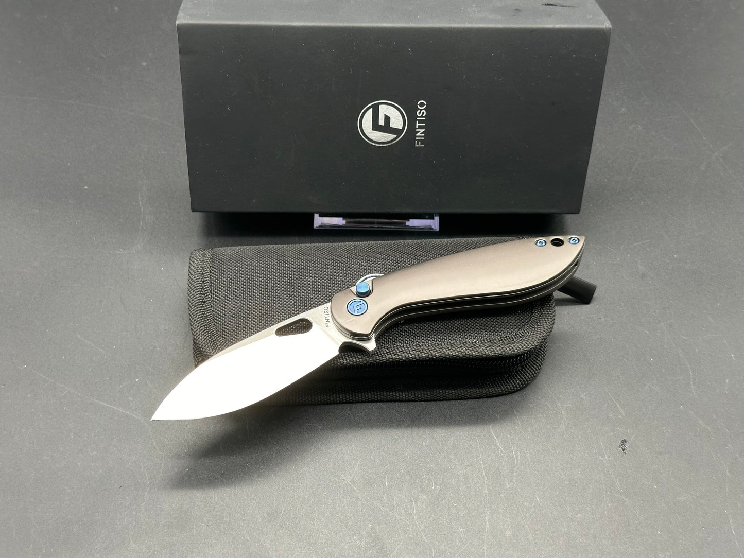 FINTISO COBRA GREY ALUMINUM ALLOY 3.1" 14C28N BLADE